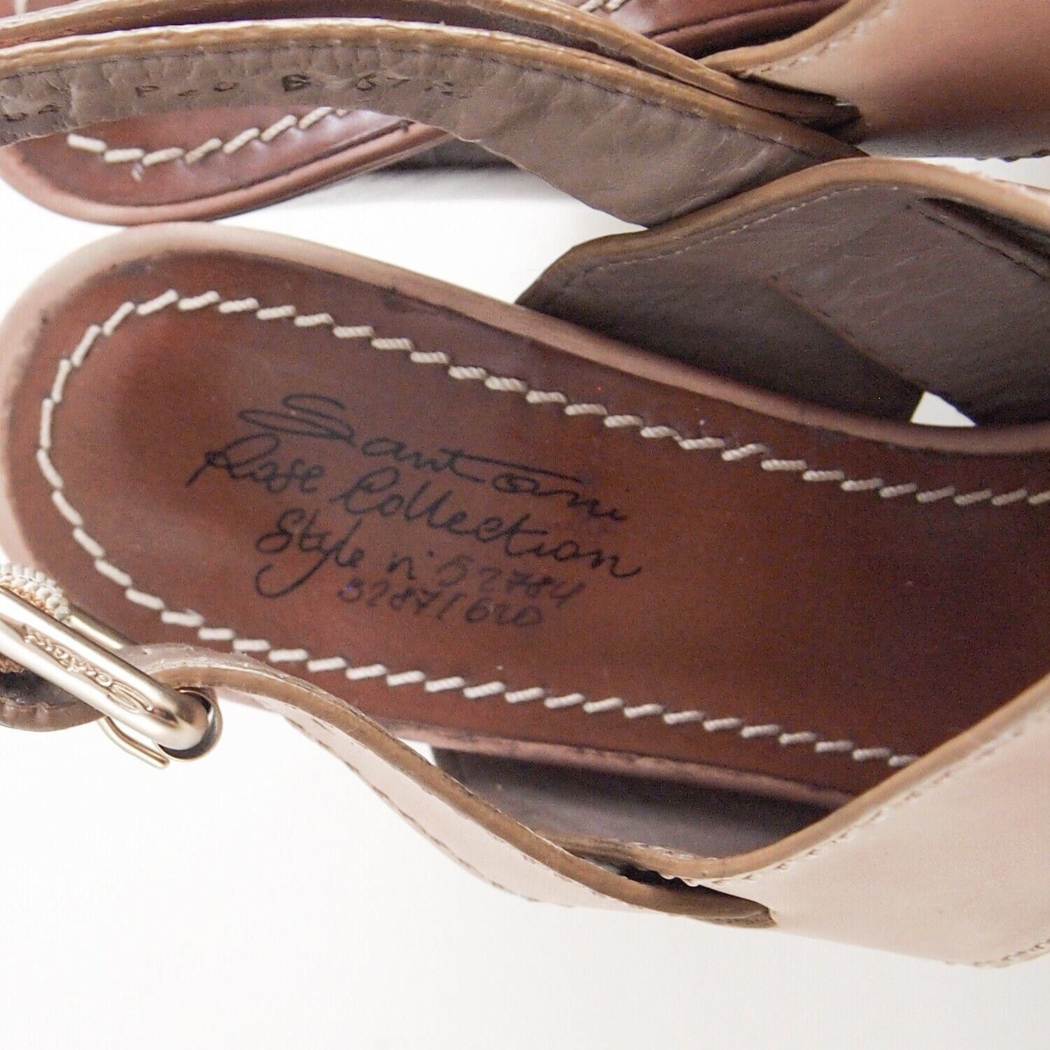 Santoni Santoni Rose Collection Sandals Brown Leather US 7.5 EU 37.5 Size US 7.5 / IT 37.5 - 5 Thumbnail