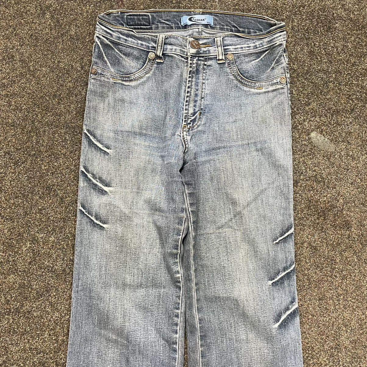 Vintage Vintage Y2K Baggy Flared Jeans Skater Distressed Grunge 29 Size US 29 - 4 Thumbnail