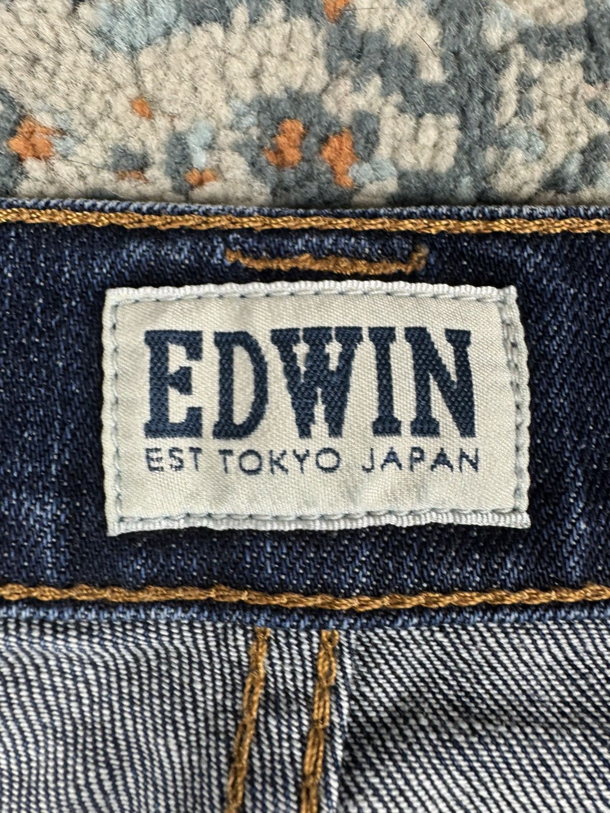 Edwin × Vintage Rare Vintage y2k Edwin waxed coated skinny jeans denim pants Size US 31 - 13 Thumbnail