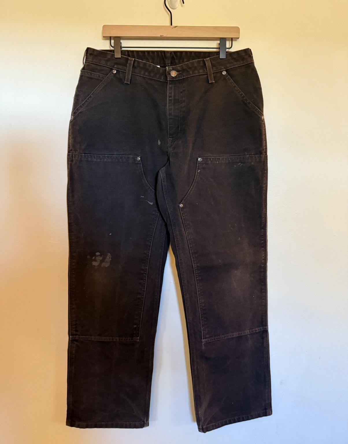 Carhartt Vintage Thrashed Faded Carhartt Double Knee Denim 4gseller Size US 34 / EU 50 - 1 Thumbnail