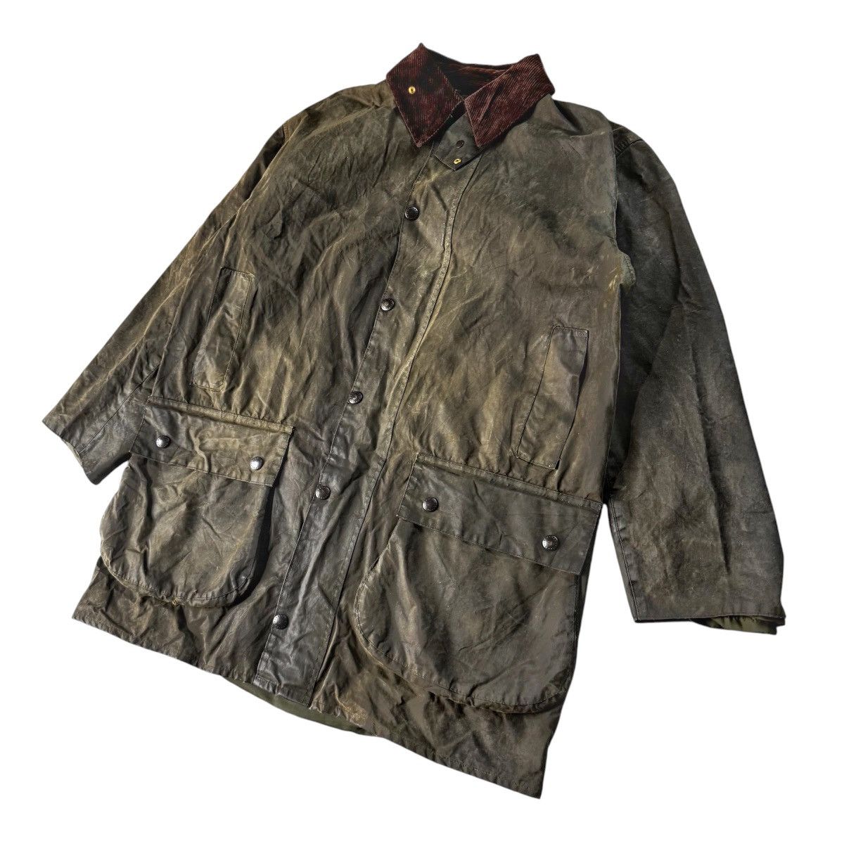 Barbour Vintage Barbour Northumbria Waxed Jacket 3 Crest Size US L / EU 52-54 / 3 - 2 Thumbnail