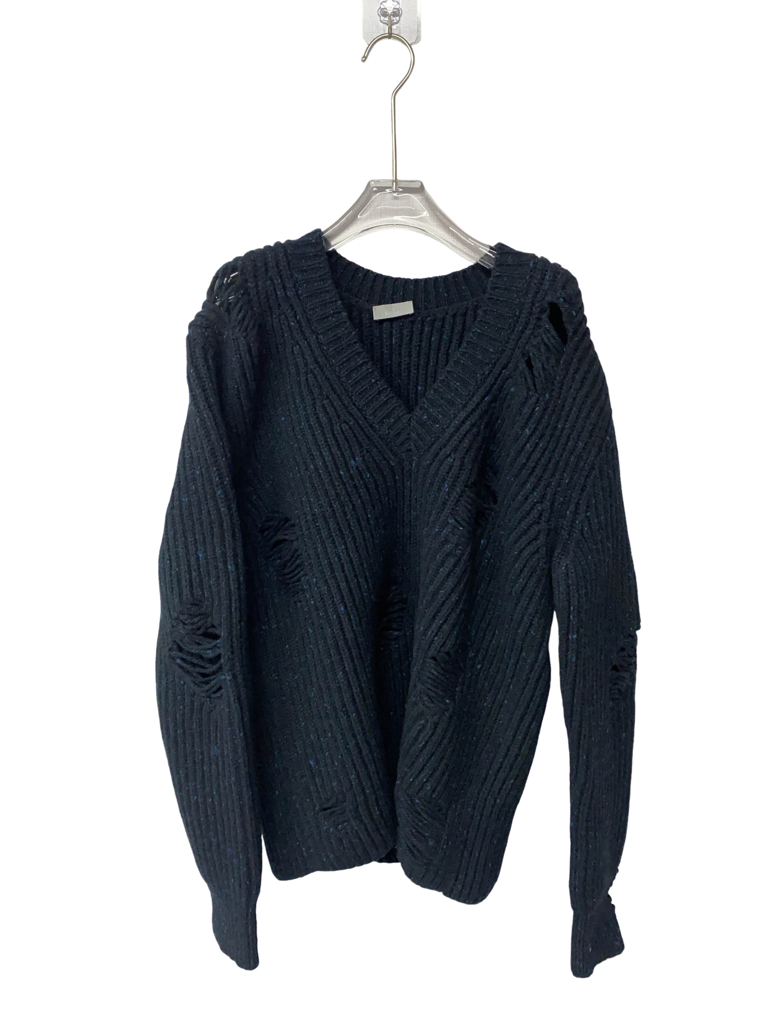 Dior Dior Homme AW05 Distressed V-Neck Knit | Grailed