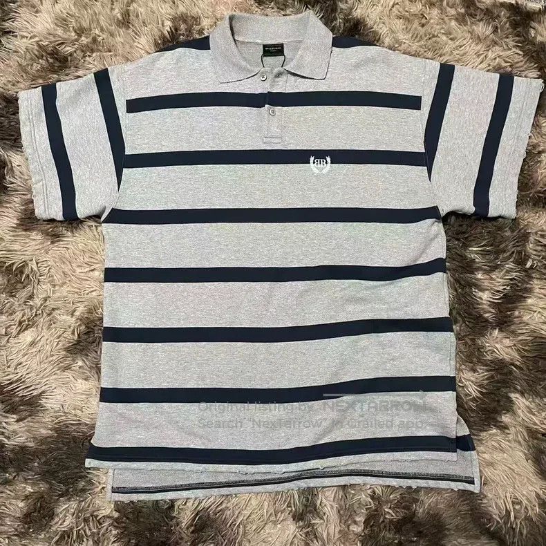 Balenciaga Balenciaga Heathered blue and grey striped short-sleeve Po Size US M / EU 48-50 / 2 - 1 Thumbnail