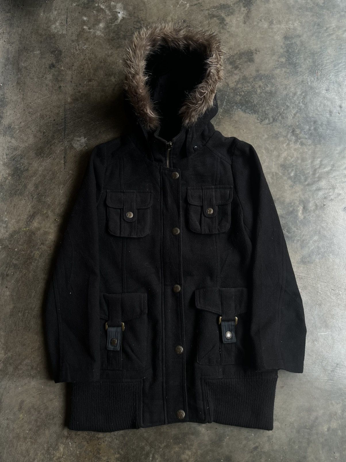 14th Addiction JAPANESE 2000’s GSEVENTEEN FUR JACKET PARKA GOTHIC PUNK VKEI Size US M / EU 48-50 / 2 - 1 Thumbnail