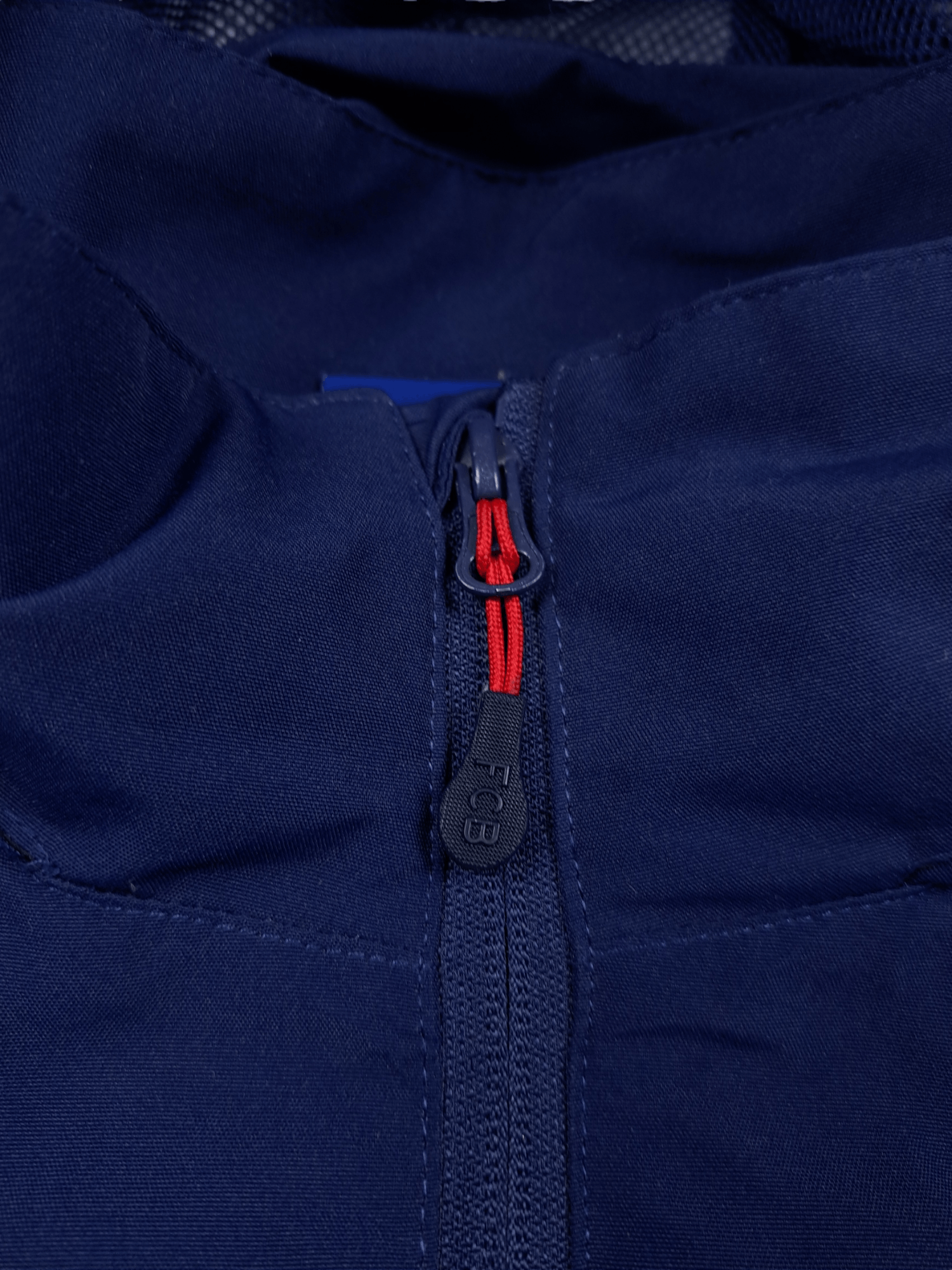 Other 💎 FC Barcelona Logo Drill Light Navy Blue Zip Jacket Size US XL / EU 56 / 4 - 6 Thumbnail