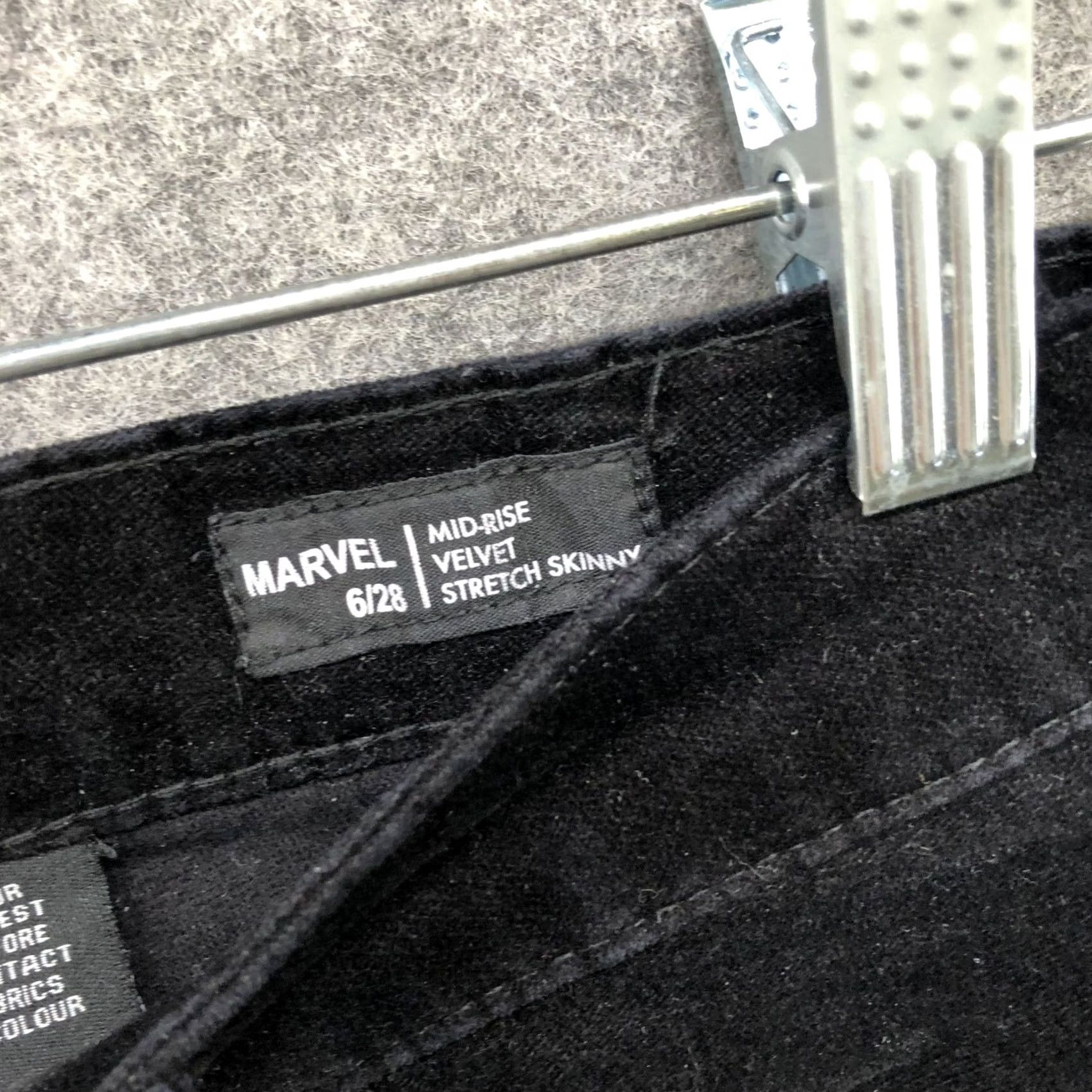 Buffalo David Bitton Buffalo David Bitton Velvet Skinny Pants Womens Size 6 / 28 Marvel Mid Rise Jeans Black Cotton Blend 5-Pocket Stretch Slim Fall Winter Size 28" / US 6 / IT 42 - 7 Thumbnail