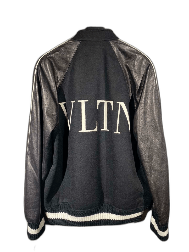 Valentino Valentino VLTN Leather Sleeve Jacket Size US M / EU 48-50 / 2 - 1 Thumbnail