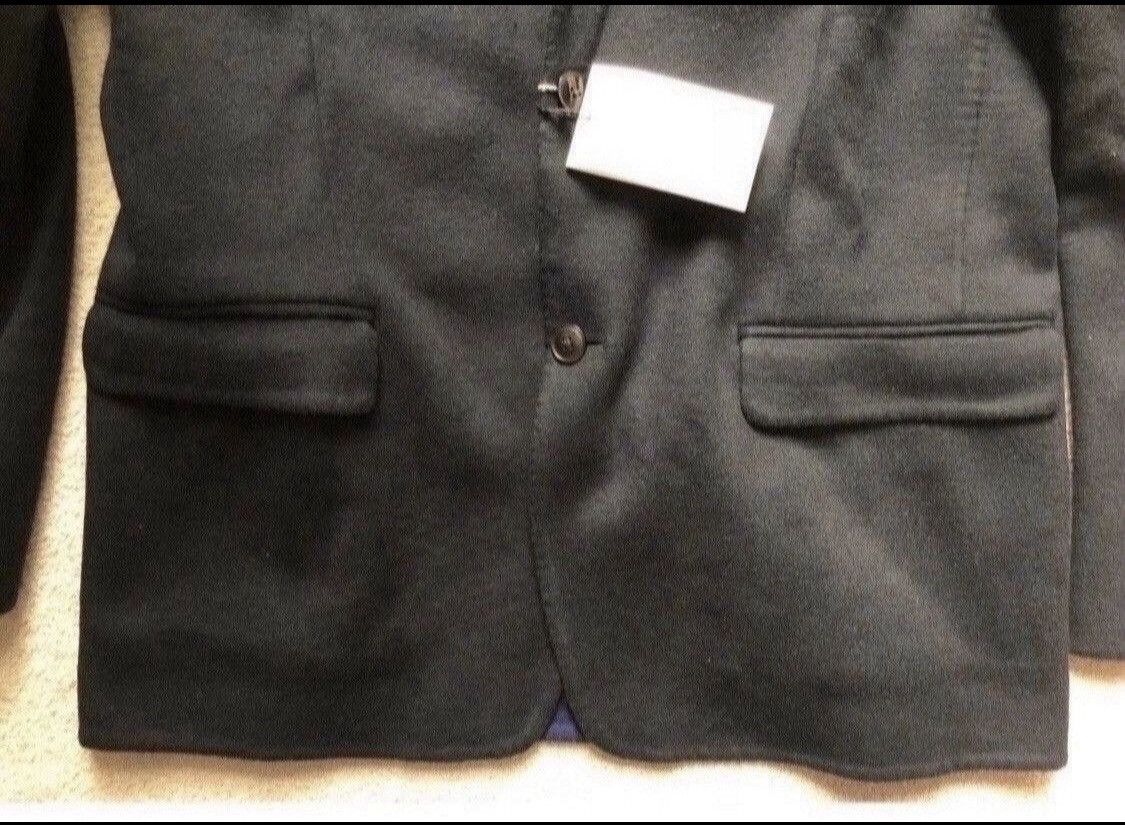 Tomorrowland Navy Wool Sweater Blazer Size 40R - 4 Thumbnail