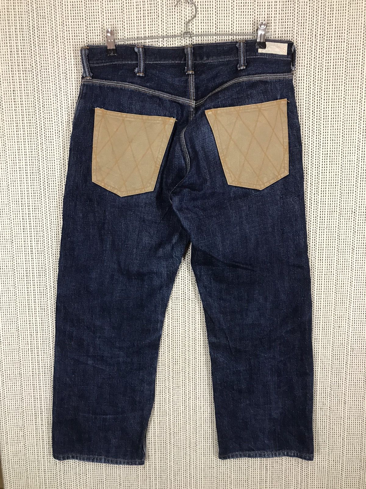 Indigo ‼️UNION BROS JAPAN MADE DOUBLE KNEE INDIGO SELVEDGE DENIM‼️ Size US 33 - 2 Thumbnail