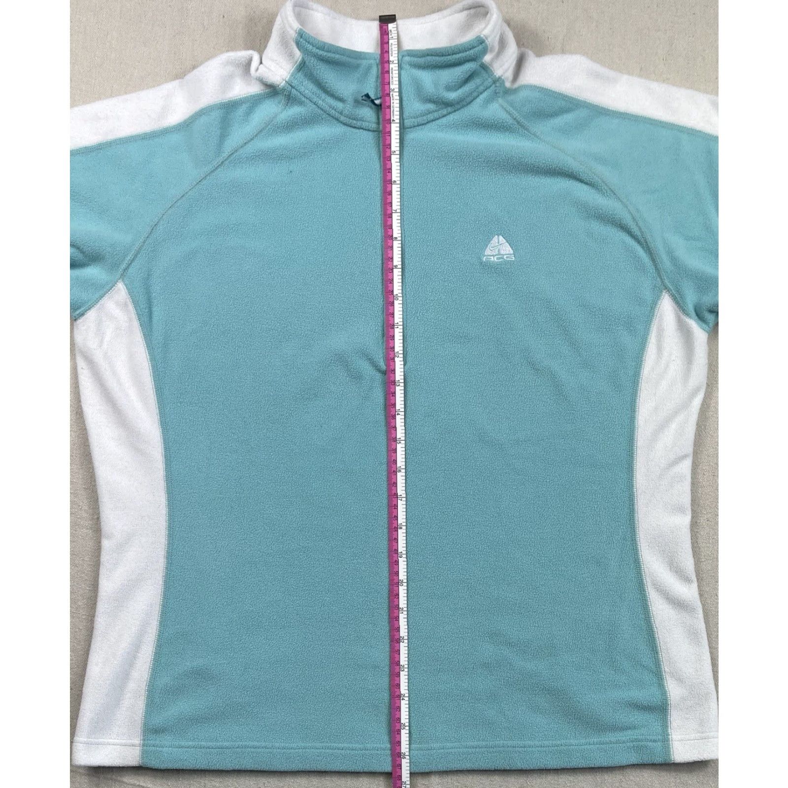 Nike VINTAGE Nike Womens XL Running Fleece 1/4 Zip Performance Top Light Blue ACG Shirt Women XL Size XL / US 12-14 / IT 48-50 - 7 Thumbnail