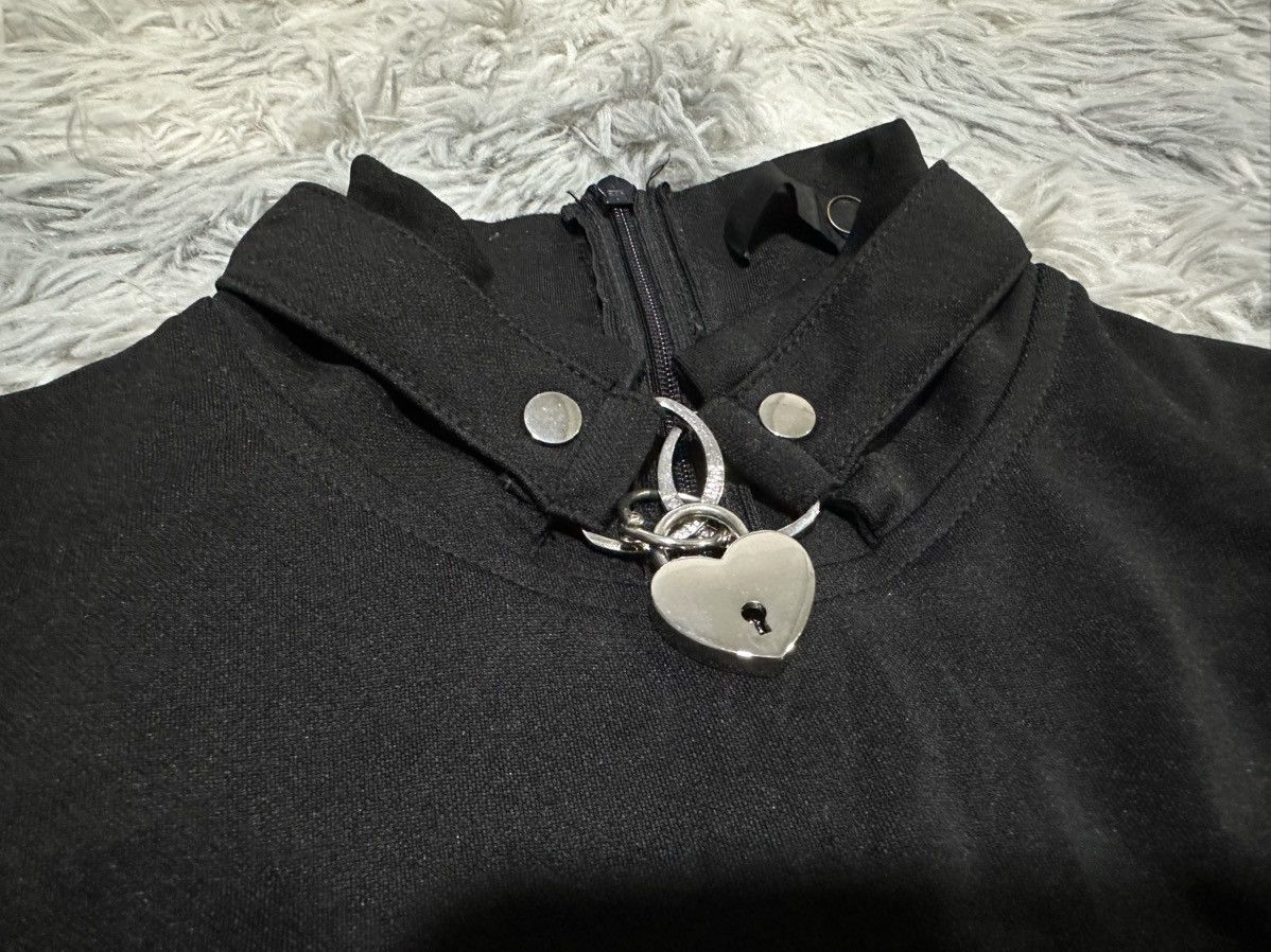 Japanese Brand 🔥Y2K Punk Rave Metal Heart Buckle High Neck Dress Goth Punk Size S / US 4 / IT 40 - 7 Thumbnail