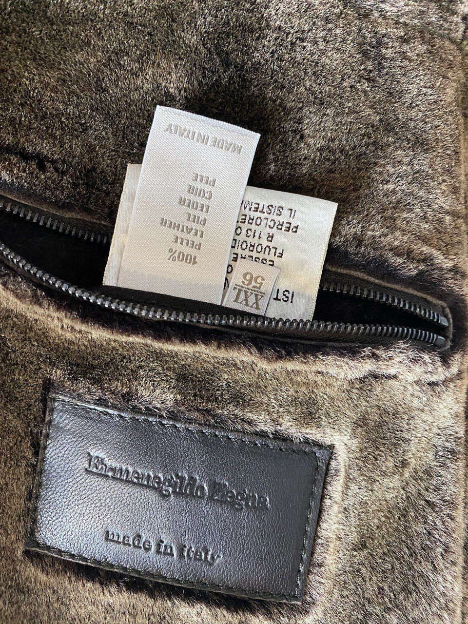 Ermenegildo Zegna Ermenegildo Zegna Shearling Coat Dark Brown Lambskin Nappa Size US XXL / EU 58 / 5 - 12 Thumbnail