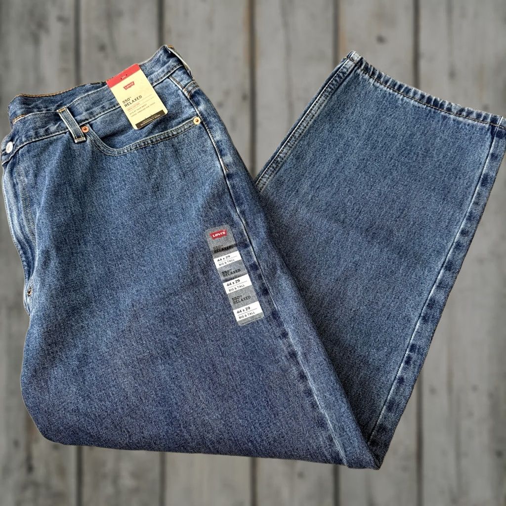 Levi's Levi's 550 Jeans Relaxed Fit Men Big Tall 44x29 Medium Blue Wash 100% Cotton NEW Size US 44 / EU 60 - 1 Thumbnail