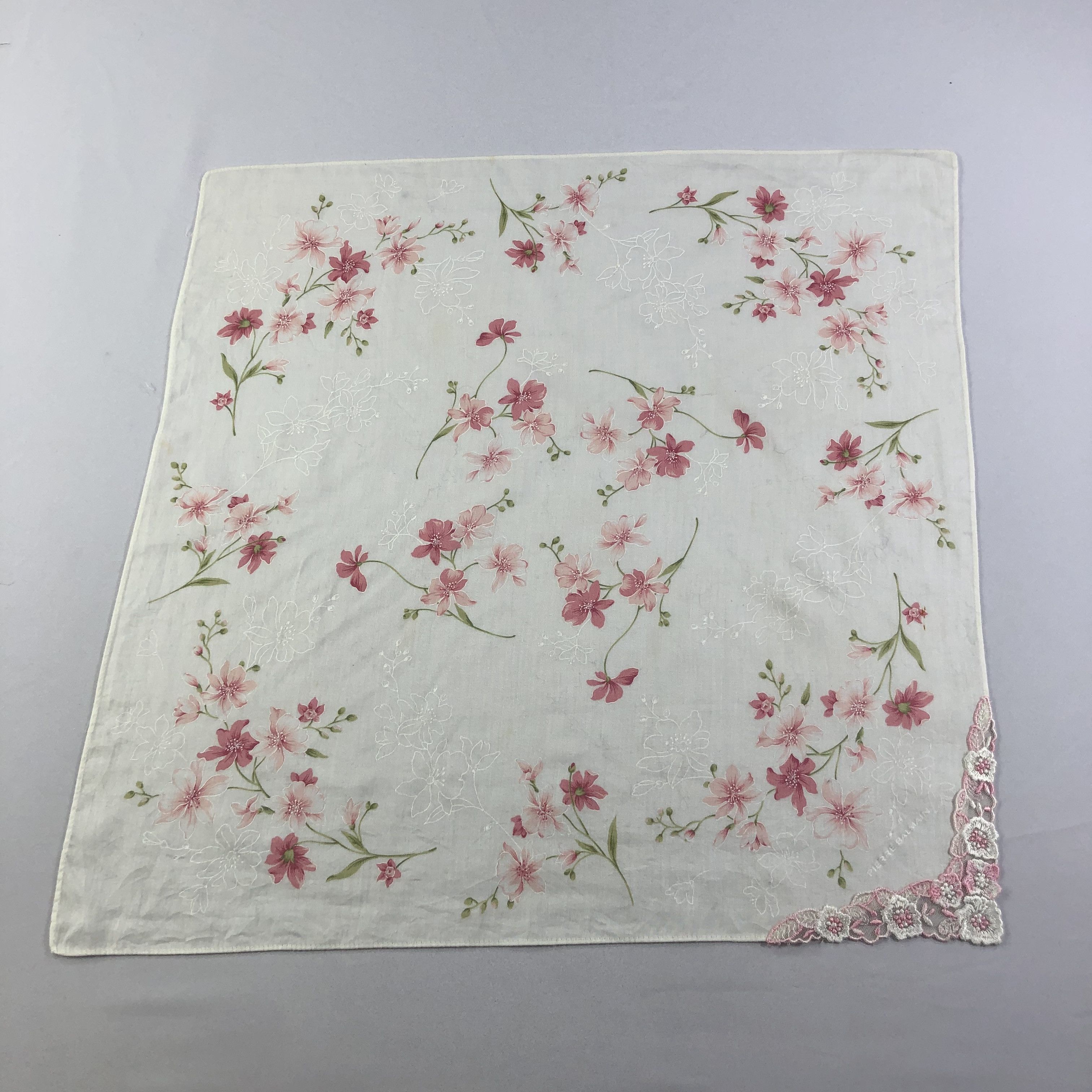 Pierre Balmain Pierre Balmain Floral Handkerchief Neckerchief Bandana H2117 Size ONE SIZE - 2 Thumbnail