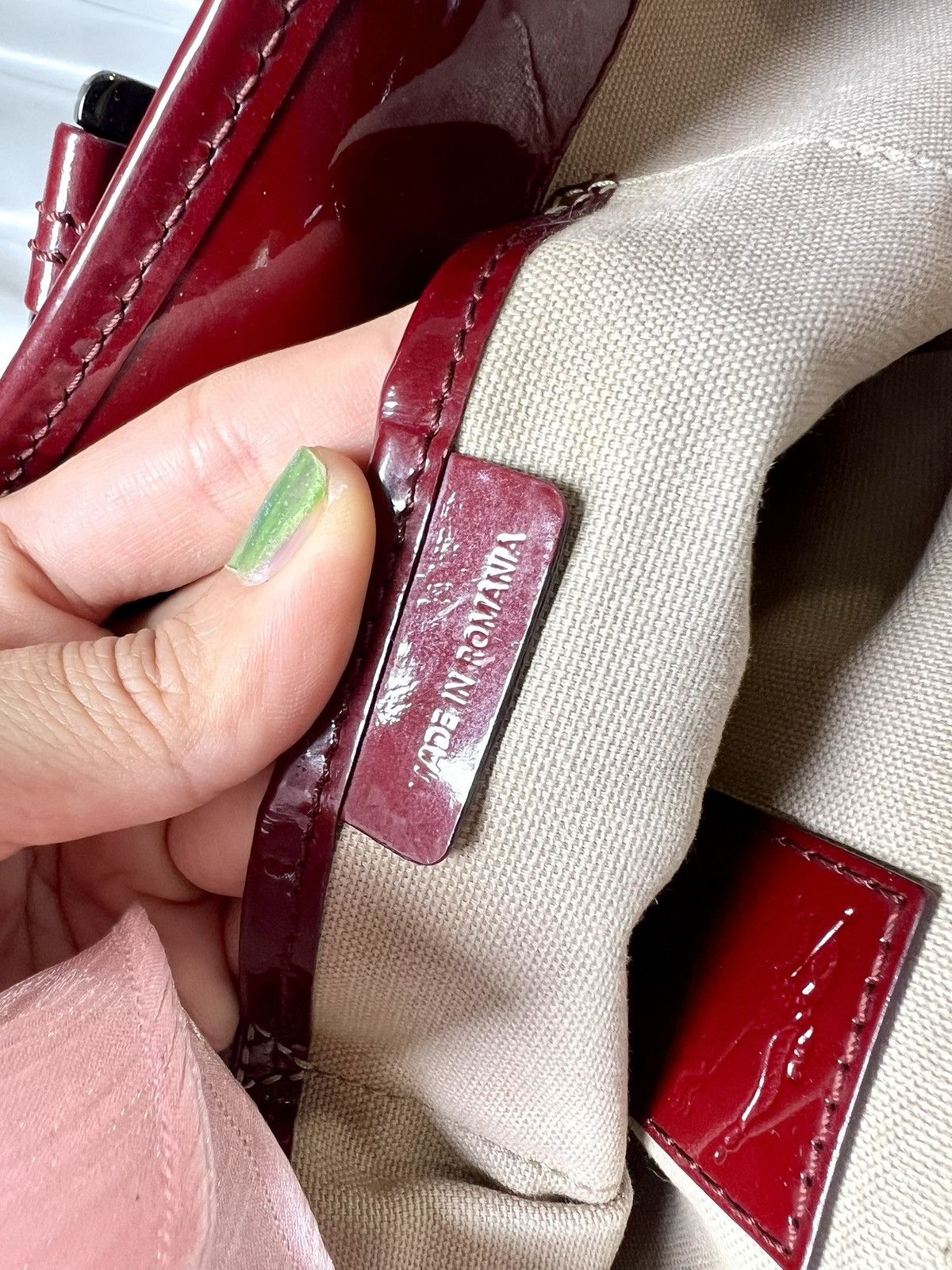 Burberry Burberry Heart Check Tote – Burgundy Red Size ONE SIZE - 16 Thumbnail