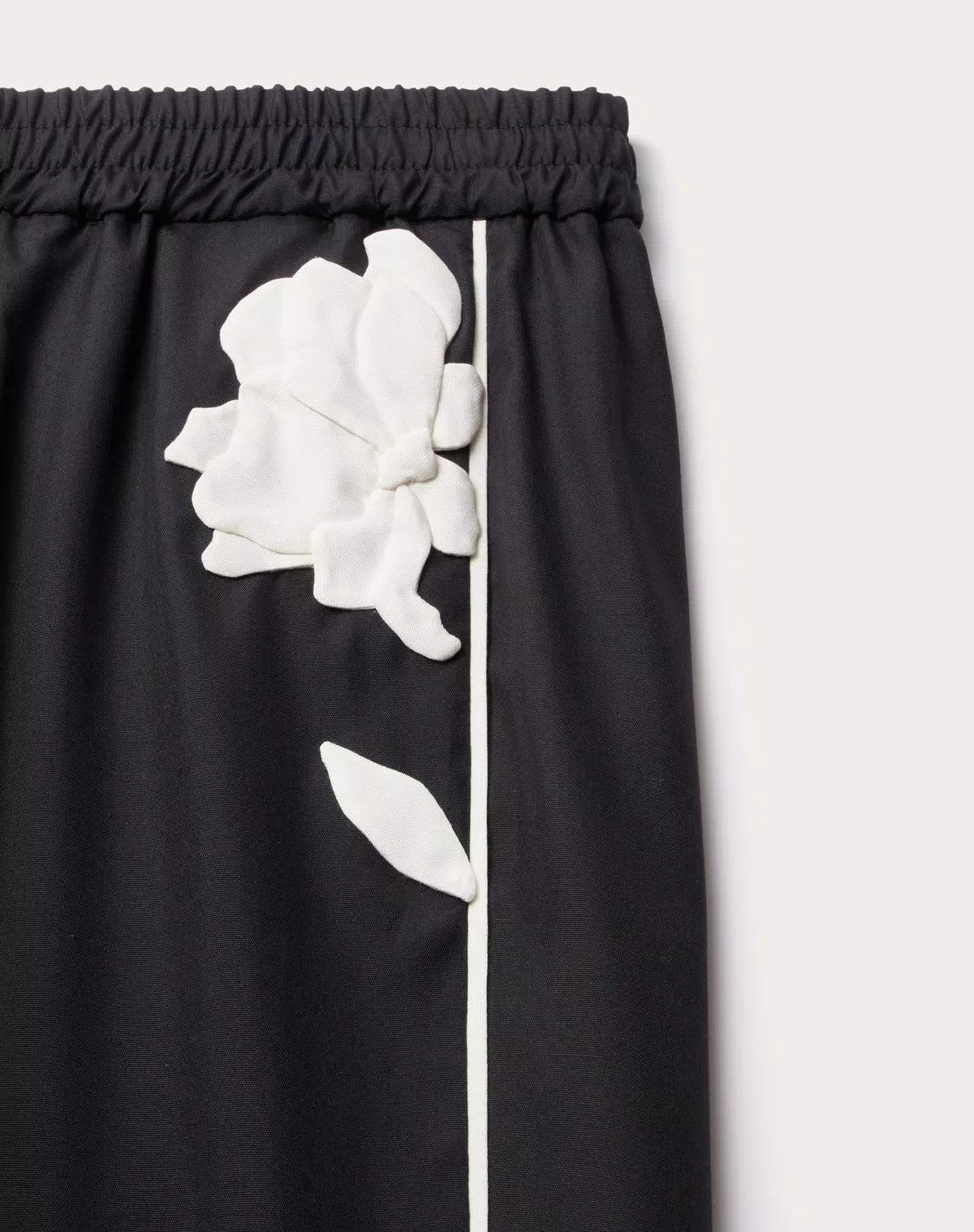 Valentino oc11z0725 Silk Popline Pyjama Pants in Black Size US 32 / EU 48 - 7 Thumbnail