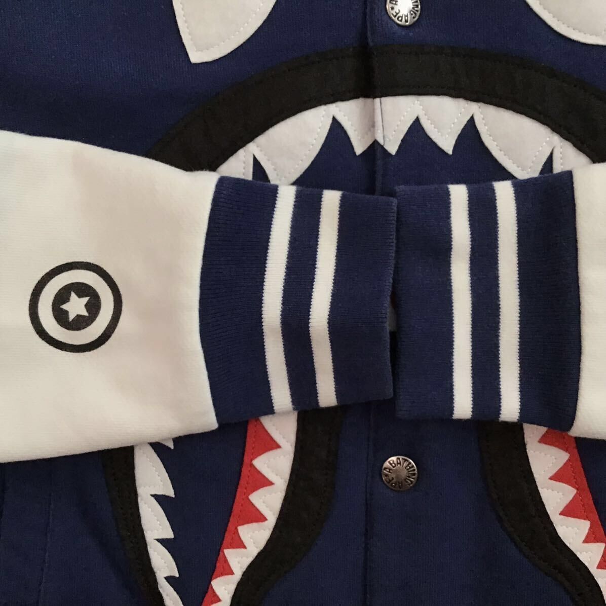 Bape BAPE SHARK SWEAT VARSITY JACKET a bathing ape Size US S / EU 44-46 / 1 - 7 Thumbnail