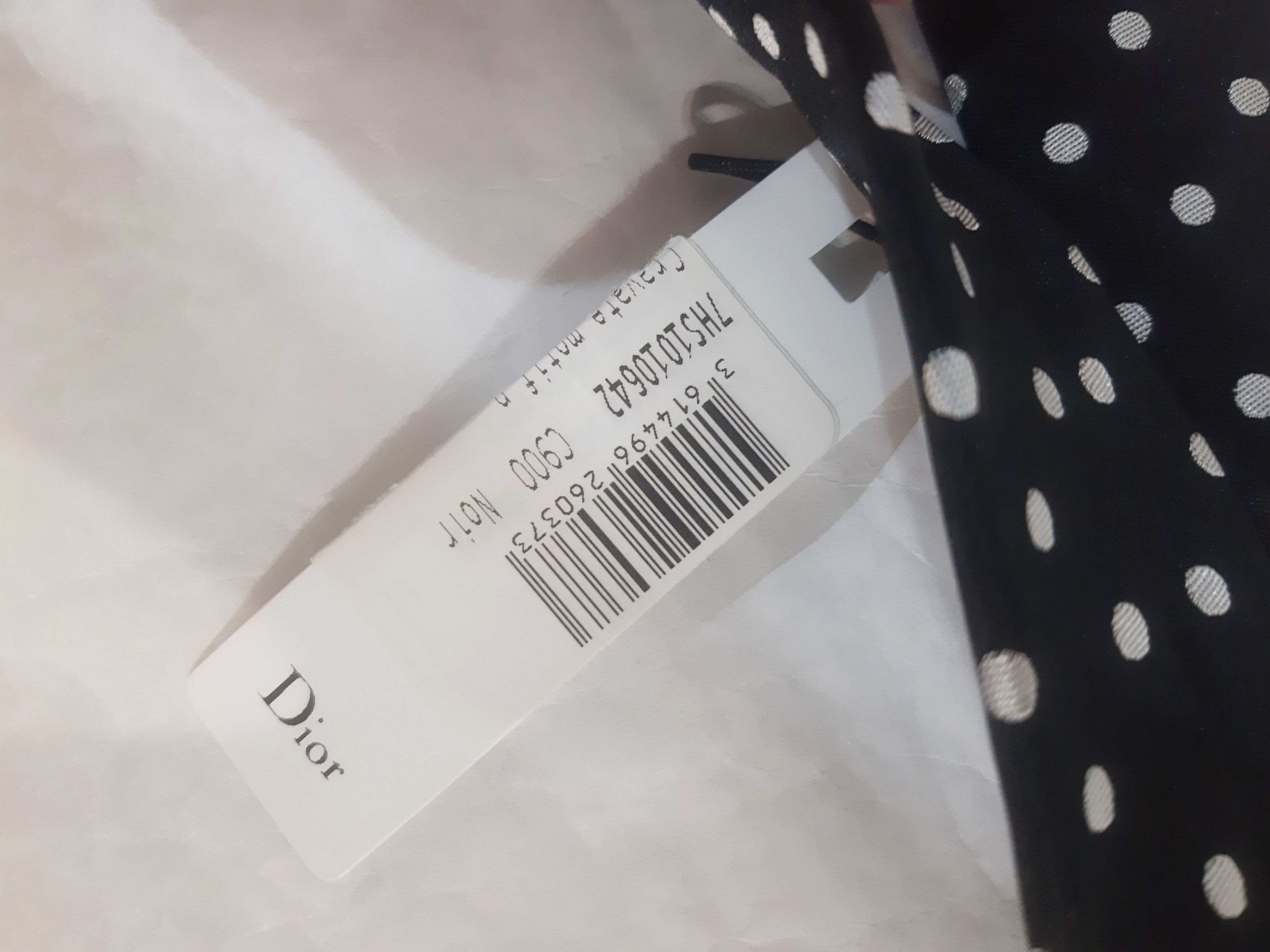 Dior × Hedi Slimane Dior Homme FW 2007 "Navigate" Polca Dot Silk Tie Size ONE SIZE - 2 Thumbnail