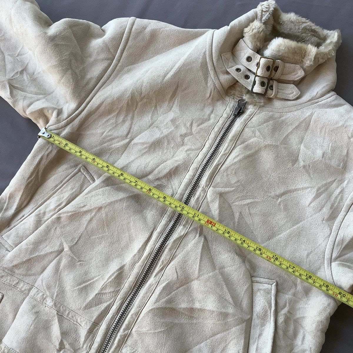 If Six Was Nine Bear USA Leather Sherpa Zip Up Fur Faux Jacket Size US M / EU 48-50 / 2 - 15 Thumbnail