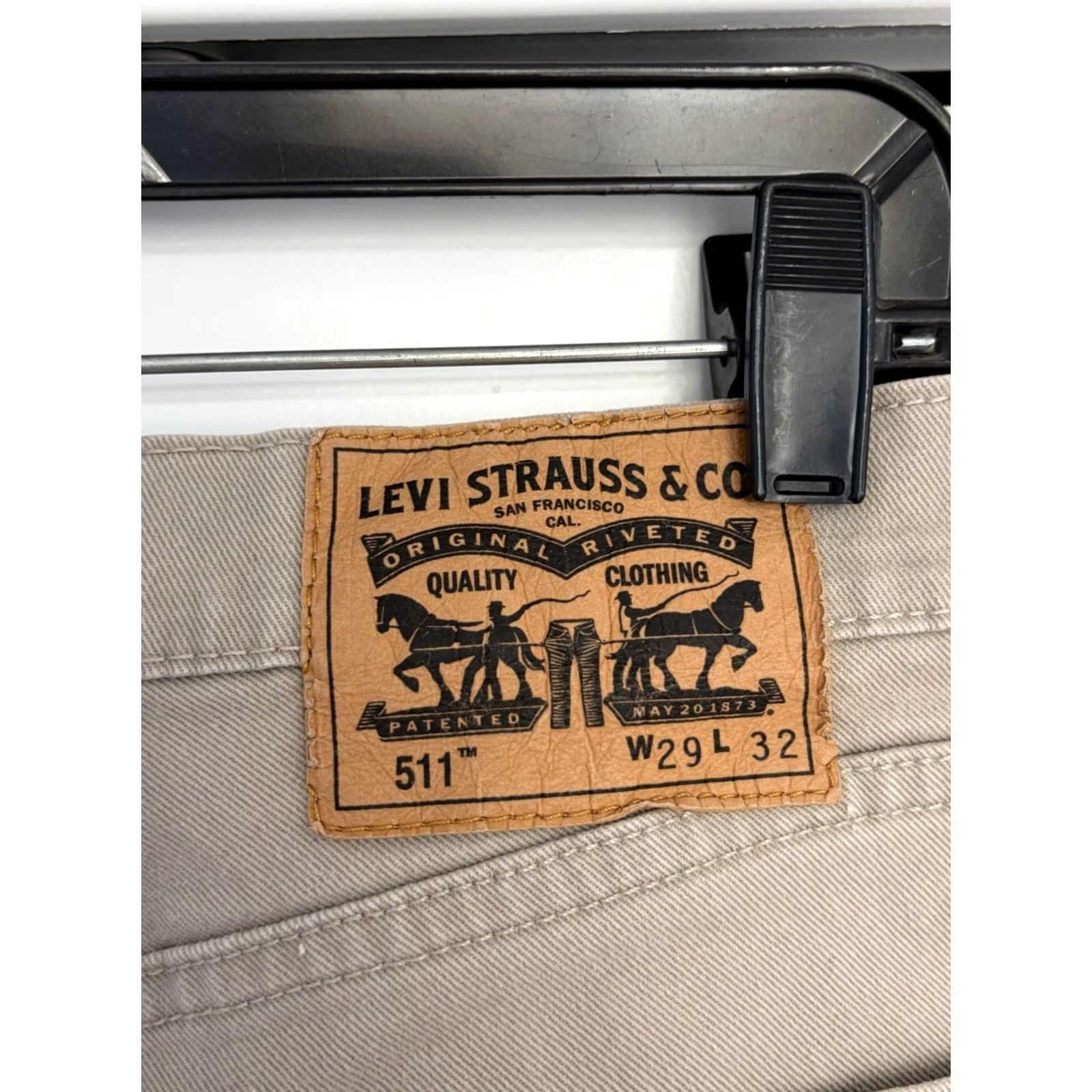 Levi's Levi's 511 Jeans Mens Beige Slim Fit 29x32 Stretch 5-Pocket Mens Size US 29 - 3 Thumbnail