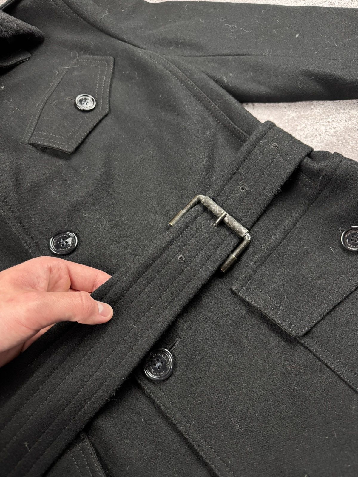 Burberry Burberry wool/fur checkered collar duffle trench coat Size US M / EU 48-50 / 2 - 10 Thumbnail