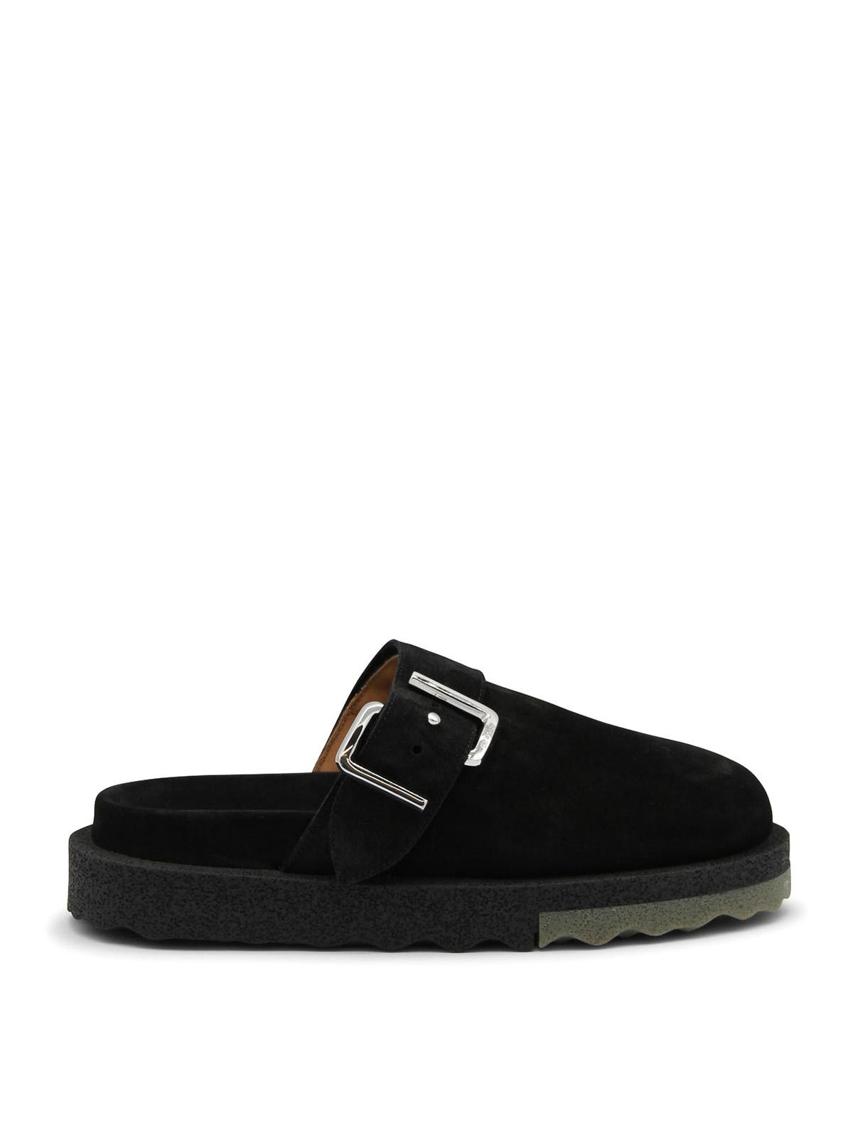 Off-White o1w1db10824 Suede Spongesole Clogs in Black Size US 9 / EU 42 - 1 Thumbnail