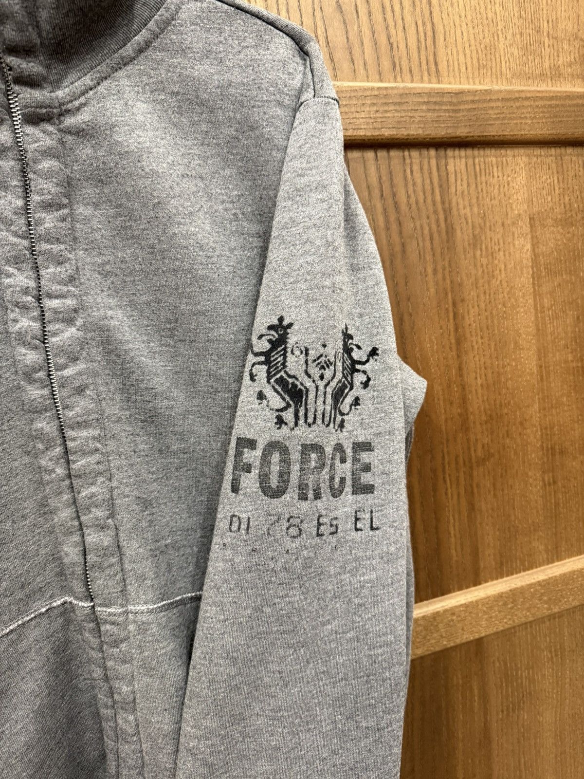 Diesel Diesel Gray Full Zip Pullover Jacket Mens Size XL Size US XL / EU 56 / 4 - 5 Thumbnail