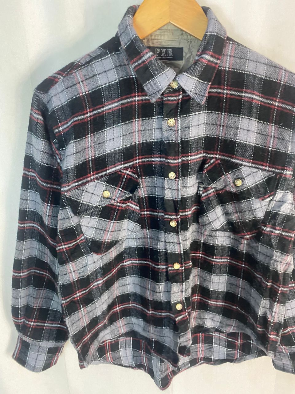 Flannel × Japanese Brand Unisex 🔥Pxr button up flannel shirt Size US S / EU 44-46 / 1 - 4 Thumbnail