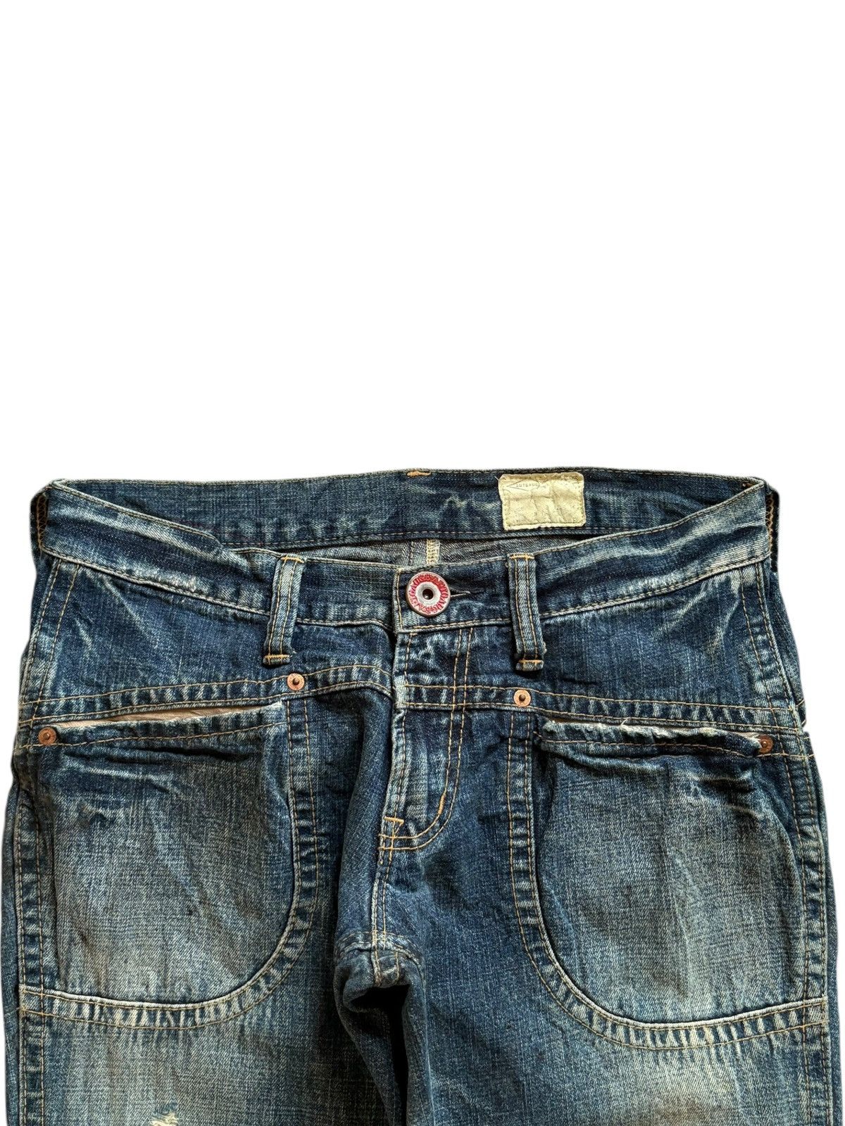 Japanese Brand Vintage Japanese Brand Mud Wash Distressed Jeans Size US 31 - 4 Thumbnail