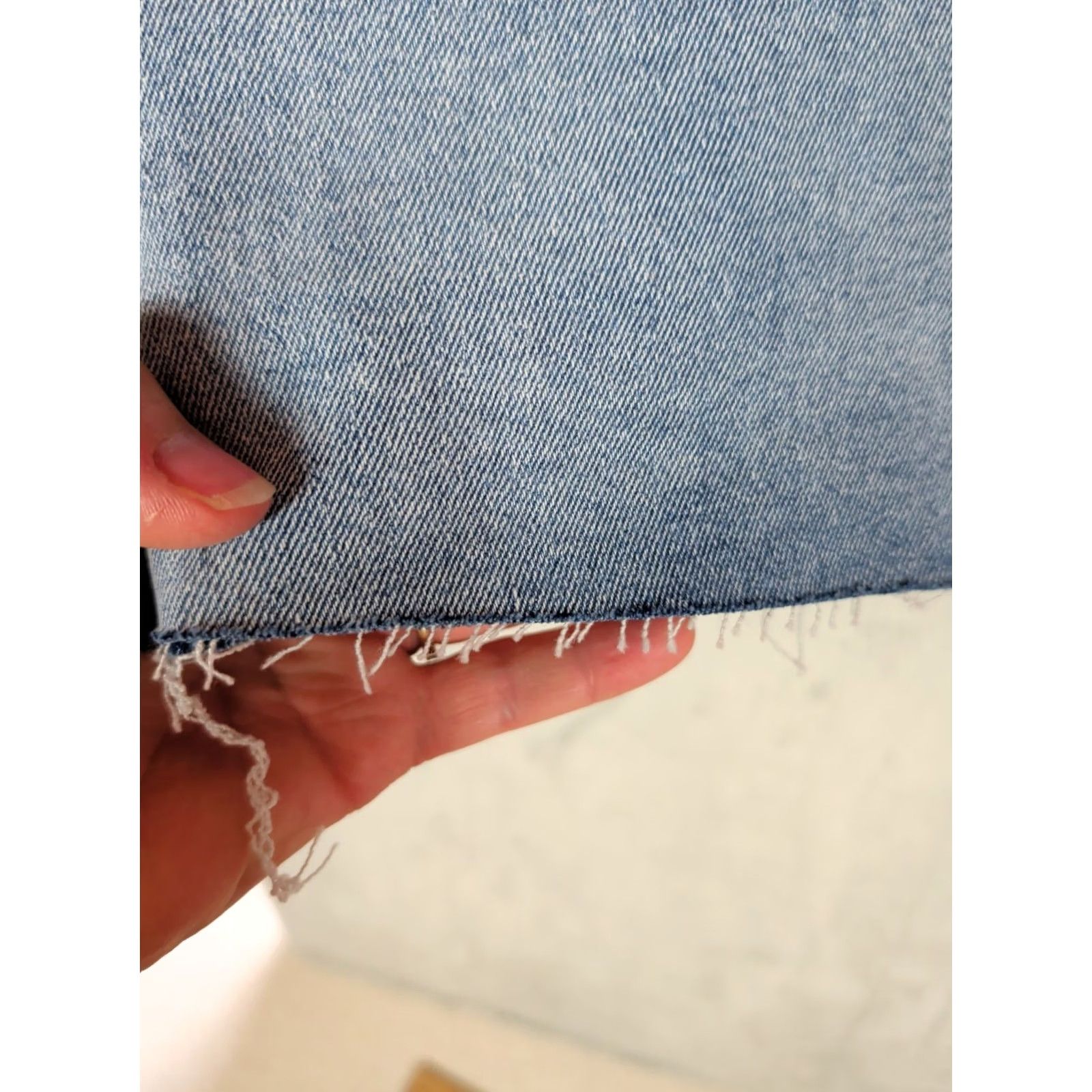 Vintage Kensie Denim Midi Skirt Blue High Rise Raw Hem Boho Hippie Casual Size 8/29 Womens Size 30" / US 8 / IT 44 - 5 Thumbnail