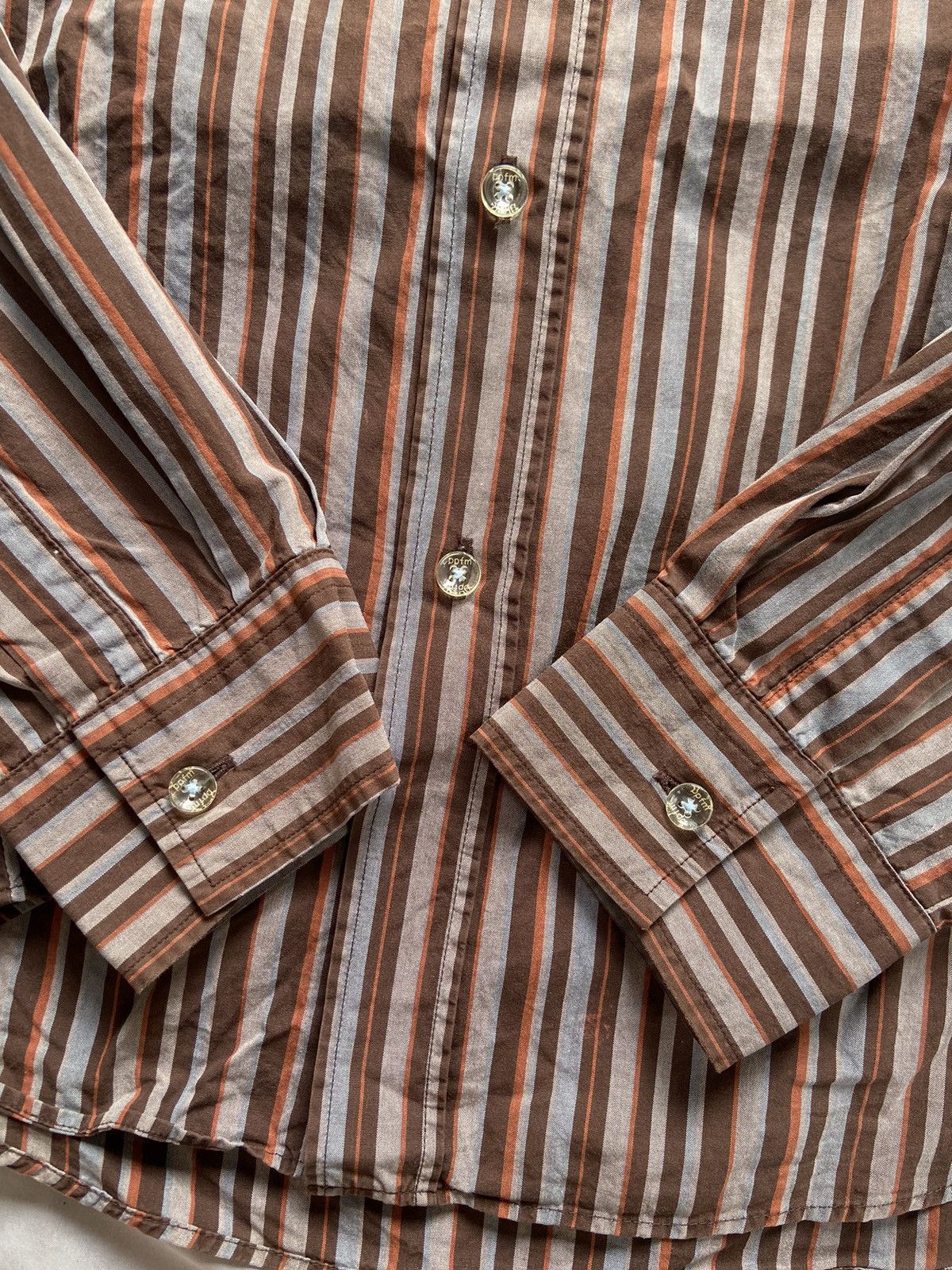 PPFM JIZOST BATSU 2 IN 1 PPFM CASUAL STRIPED BUTTON DOWN SHIRT Size US S / EU 44-46 / 1 - 14 Thumbnail