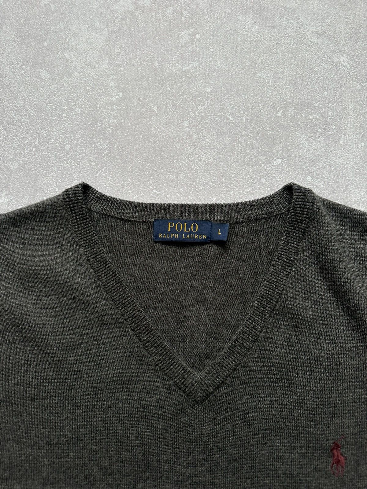 Polo Ralph Lauren × Vintage Sweater Polo Ralph Lauren Vintage size L V-neck Size US L / EU 52-54 / 3 - 4 Thumbnail