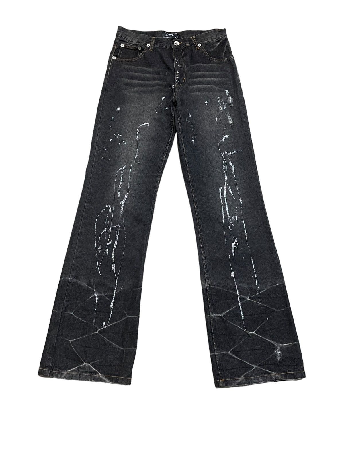 If Six Was Nine Rare Design Vintage Brand Free Brat Flared Jeans 2000s Size US 32 / EU 48 - 1 Thumbnail