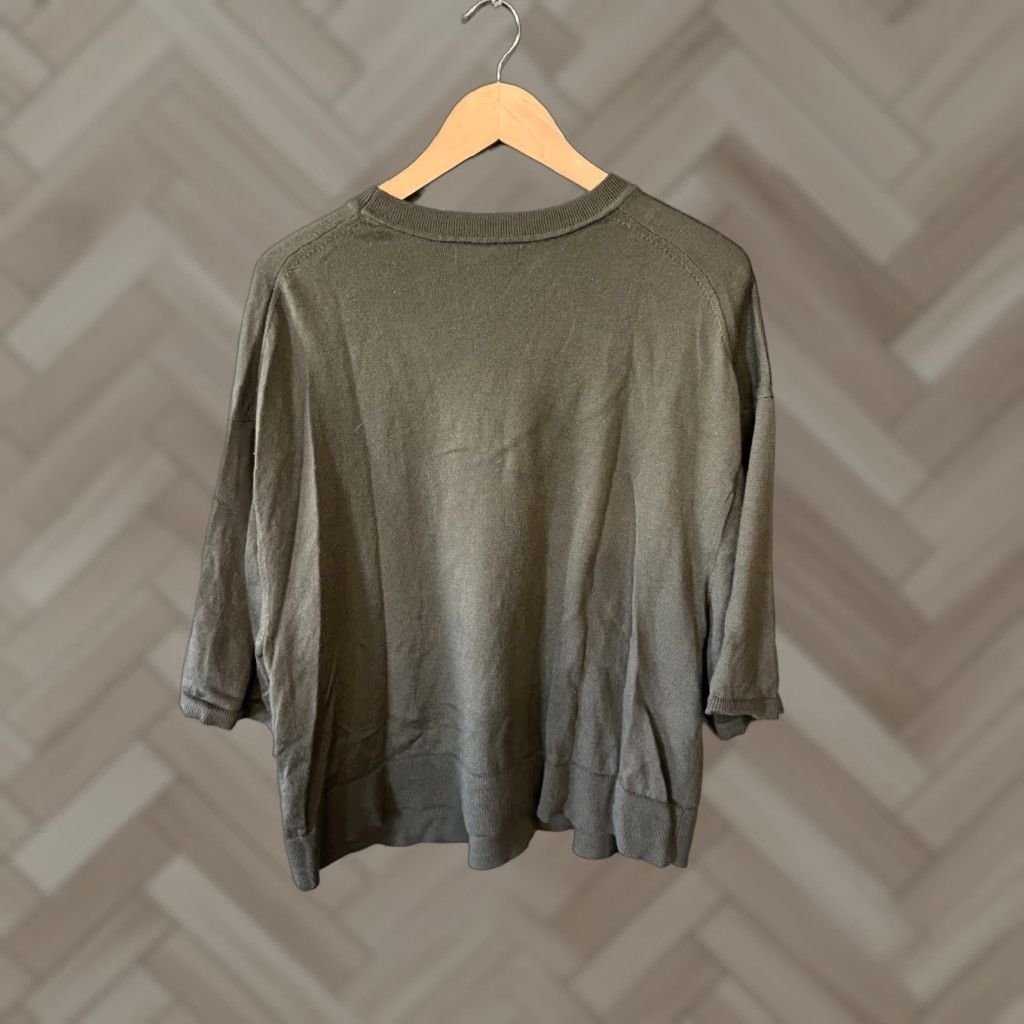 Banana Republic Banana Republic Womens Green Knit Merino Wool 3/4 Sleeve Sweater XL Pullover Knit Wool Womens Shirt? Size XL / US 12-14 / IT 48-50 - 1 Thumbnail
