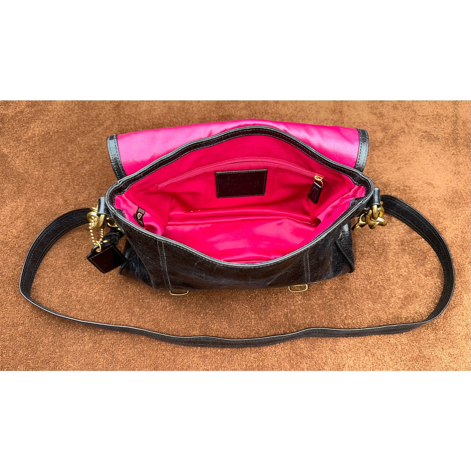 Coach Coach Poppy Black Leather Shoulder Bag No. D1169-17925 Size ONE SIZE - 3 Thumbnail