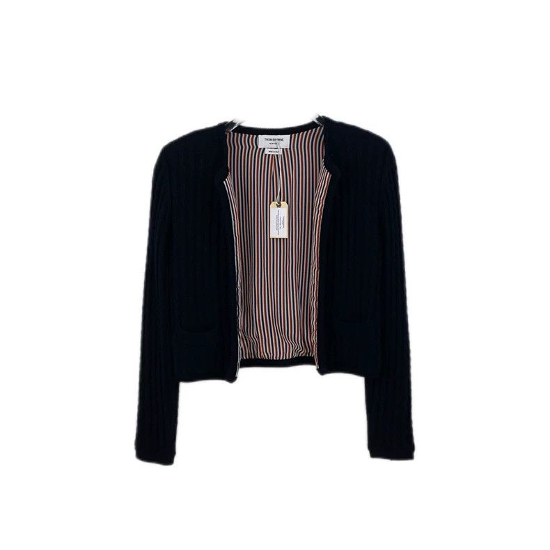 Thom Browne Thom Browne Size 40Black Blue Classic logo twist no button Size US XXS / EU 40 - 1 Thumbnail