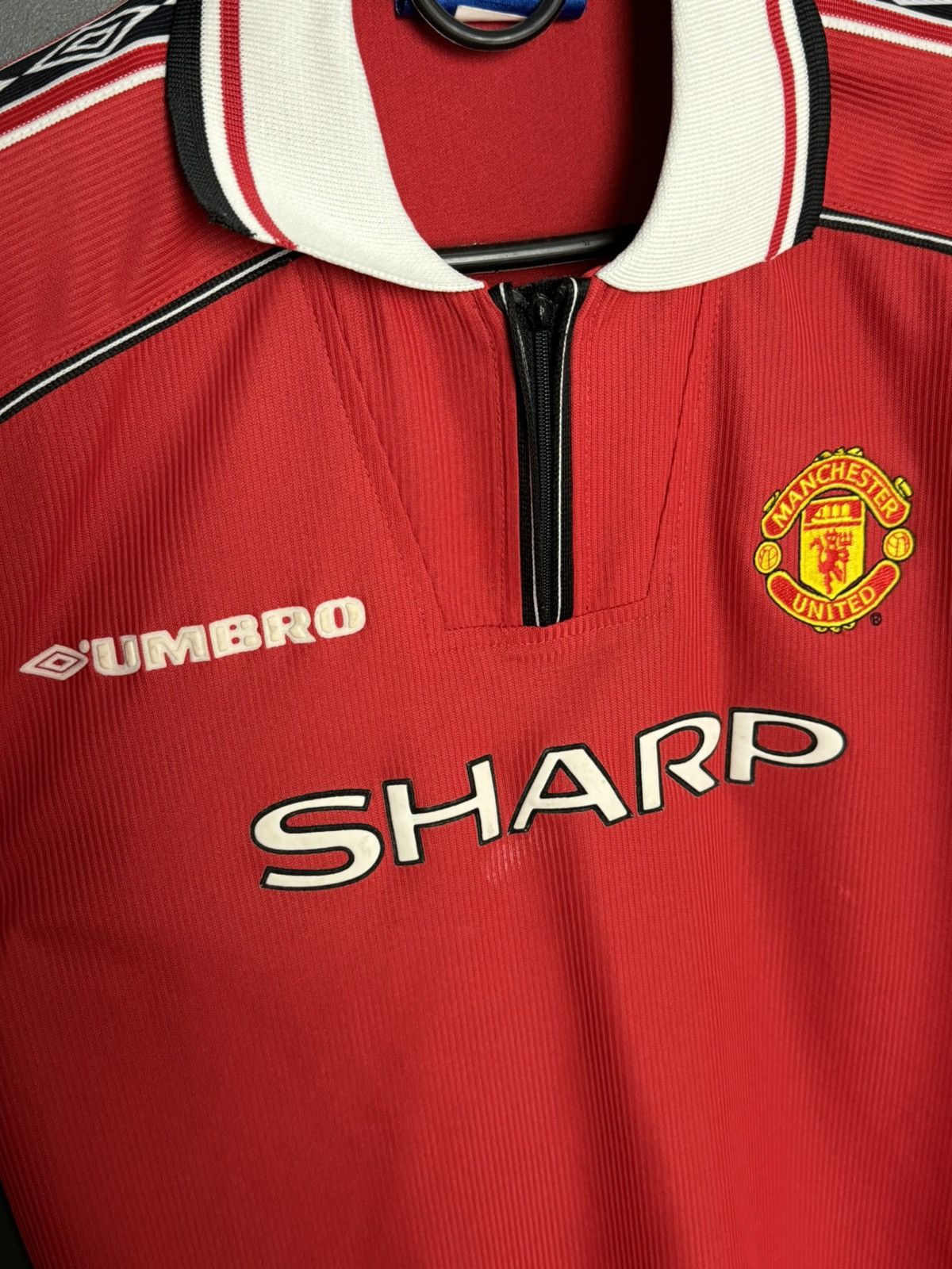 Umbro KIDS Manchester United 98/00 Home Football Jersey Shirt Size US XS / EU 42 / 0 - 3 Thumbnail