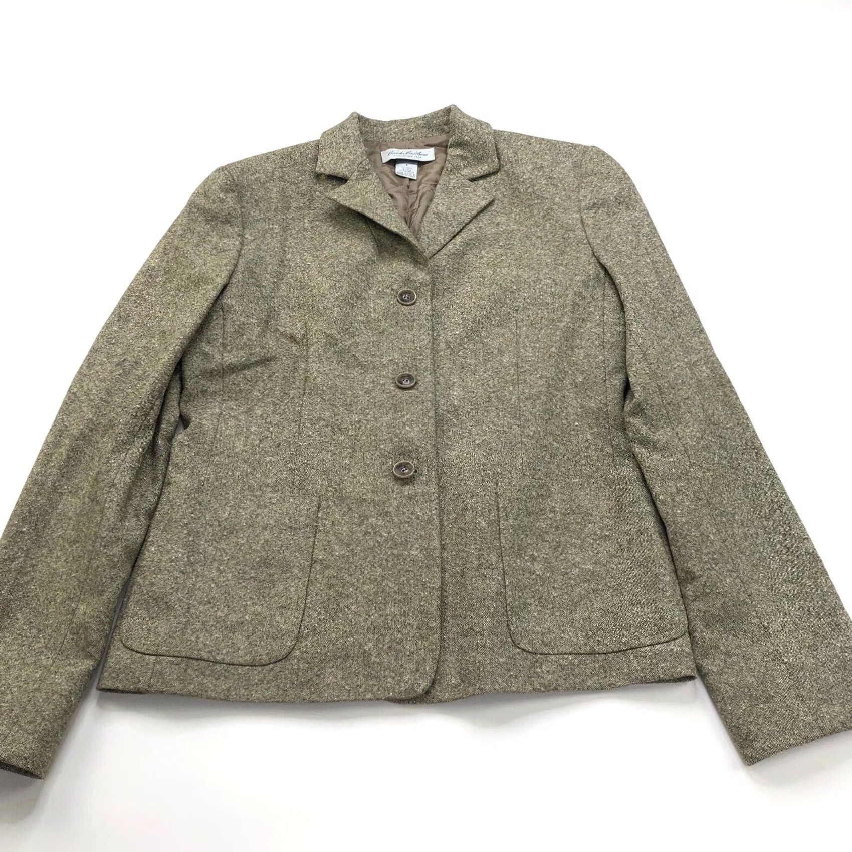 Brooks Brothers Brooks Brothers Blazer Beige Wool Silk Button Made In USA Womens 6 Blazer Jacket Size M / US 6-8 / IT 42-44 - 2 Thumbnail