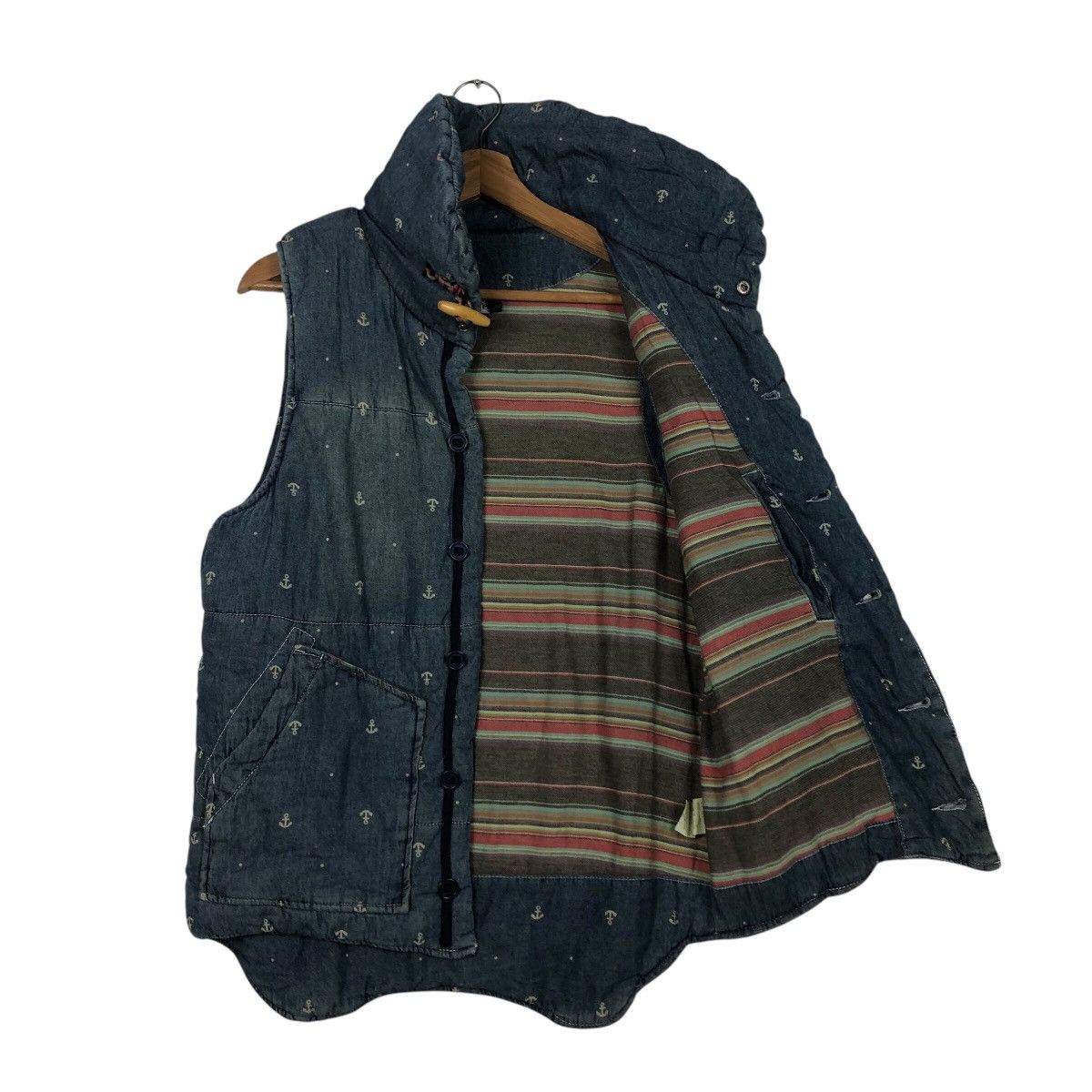 Hysteric Glamour 📌Vintage Biker Denim Vest Power To The People Punk Design Size US M / EU 48-50 / 2 - 12 Thumbnail