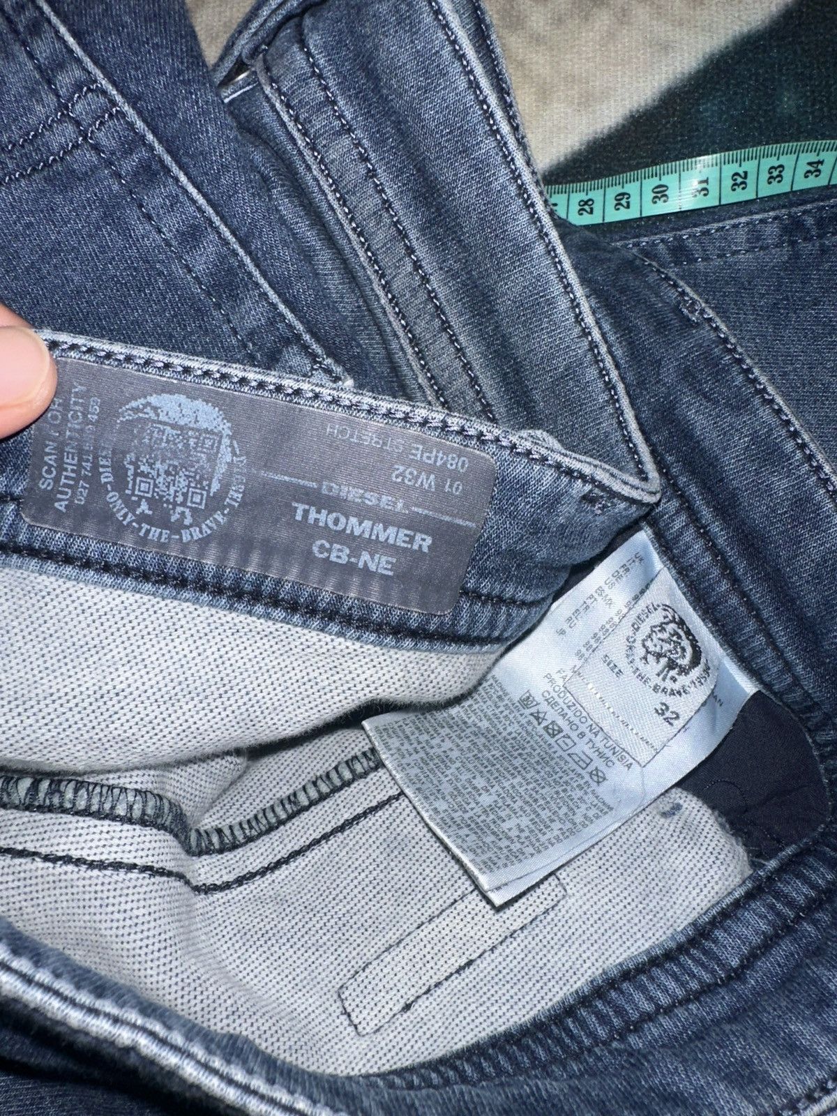 Diesel 👹Diesel Industry Thommer CB-NE Distressed Skinny Jeans Size US 31 - 7 Thumbnail