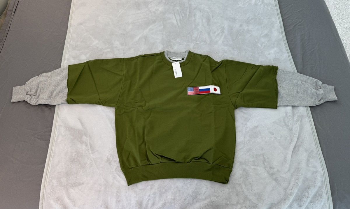Gosha Rubchinskiy GOSHA RUBCHINSKIY DOUBLE SLEEVE FLAG SWEAT Size US M / EU 48-50 / 2 - 1 Thumbnail