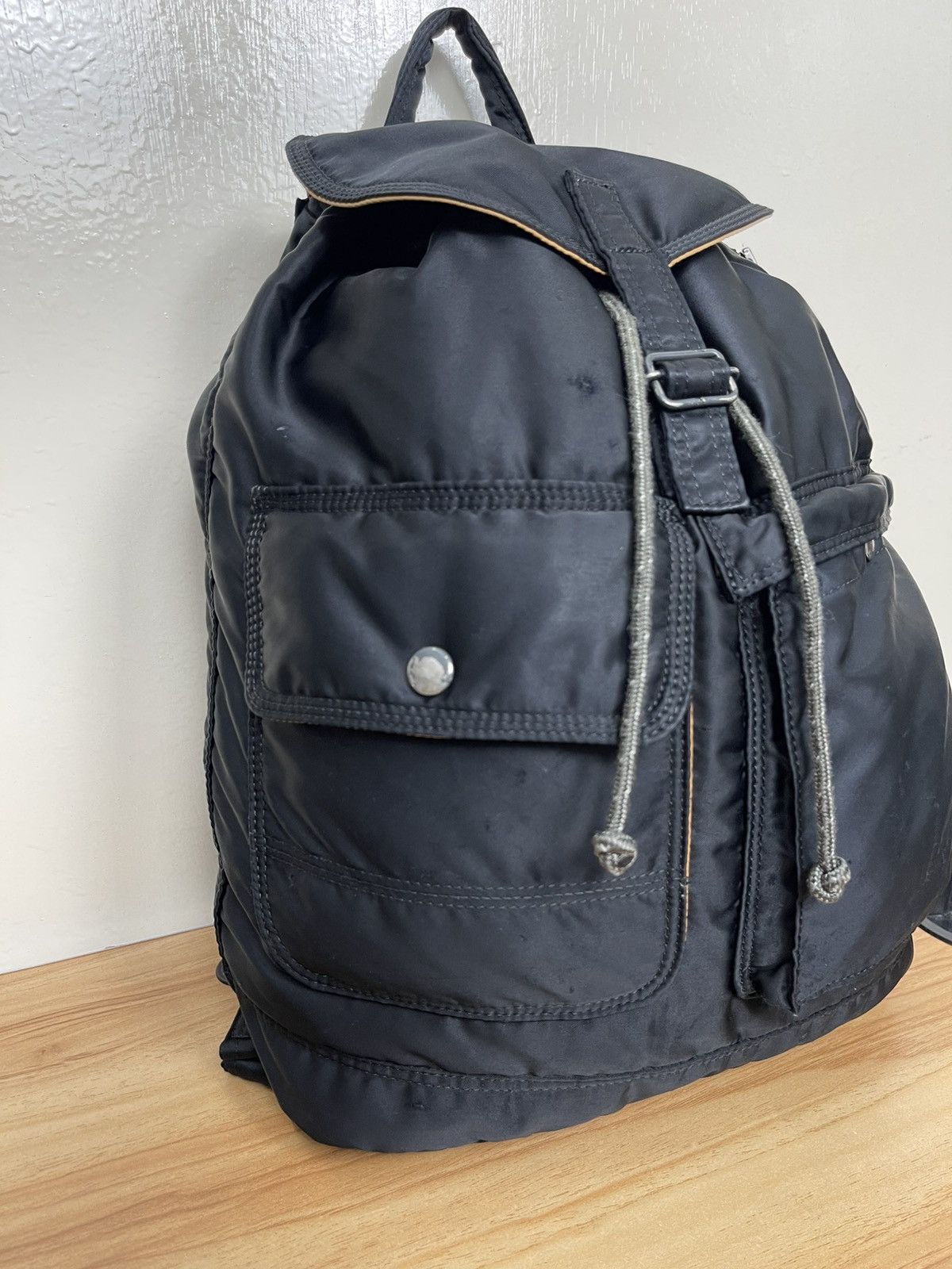 Porter Porter Tanker Rucksack Backpack Drawstring Nylon Black Size ONE SIZE - 2 Thumbnail