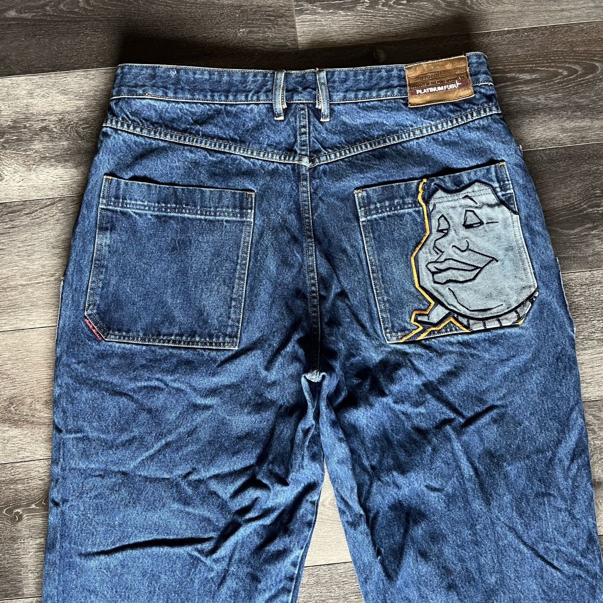 Fubu Vintage 90s Platinum Fubu Fat Albert Skate Baggy Denim Jeans Size US 40 / EU 56 - 3 Thumbnail