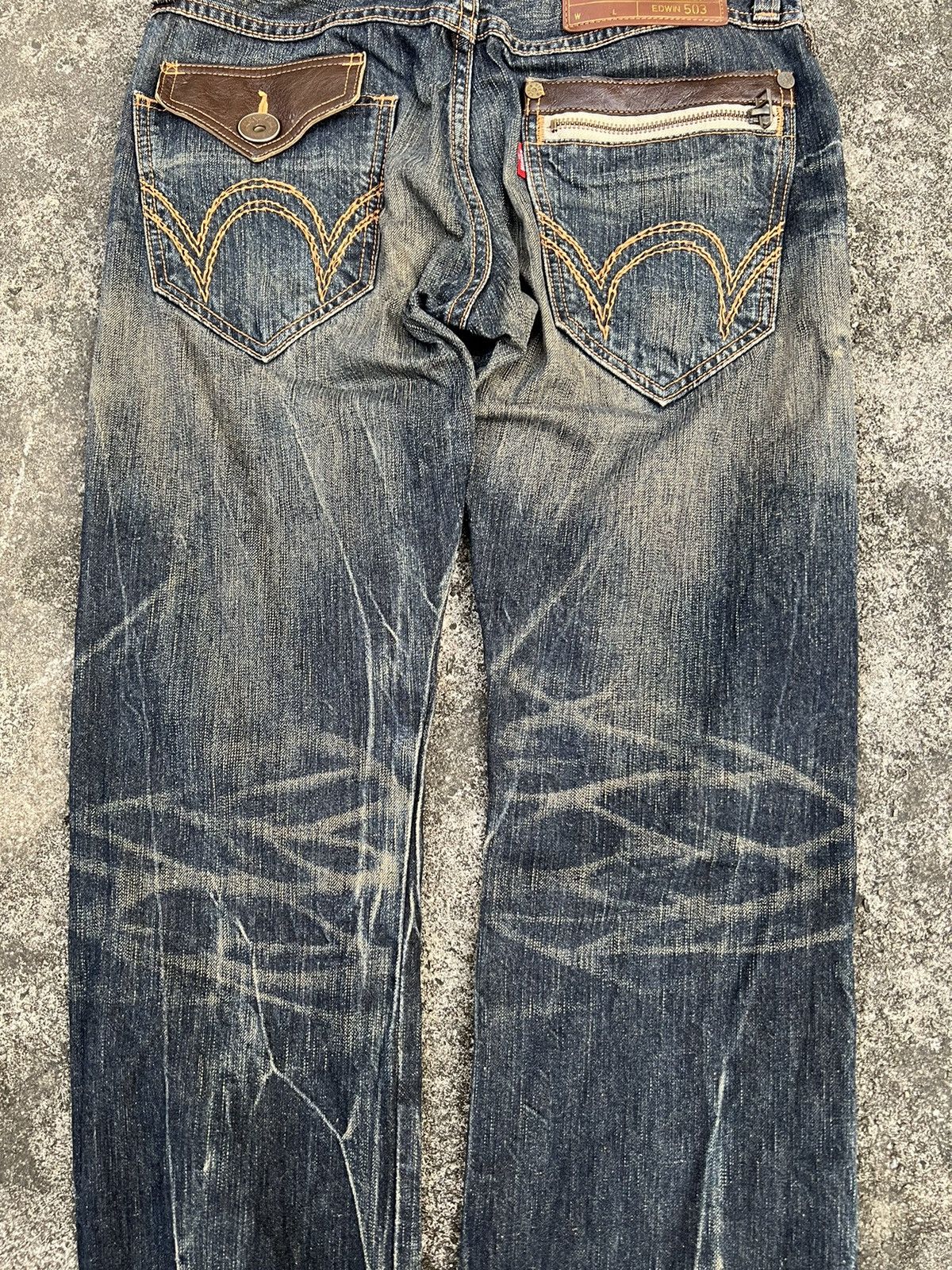 Edwin × If Six Was Nine × Japanese Brand EDWIN 503 BLUE TRIP PUNK JEANS VERY RARE Size US 31 - 4 Thumbnail