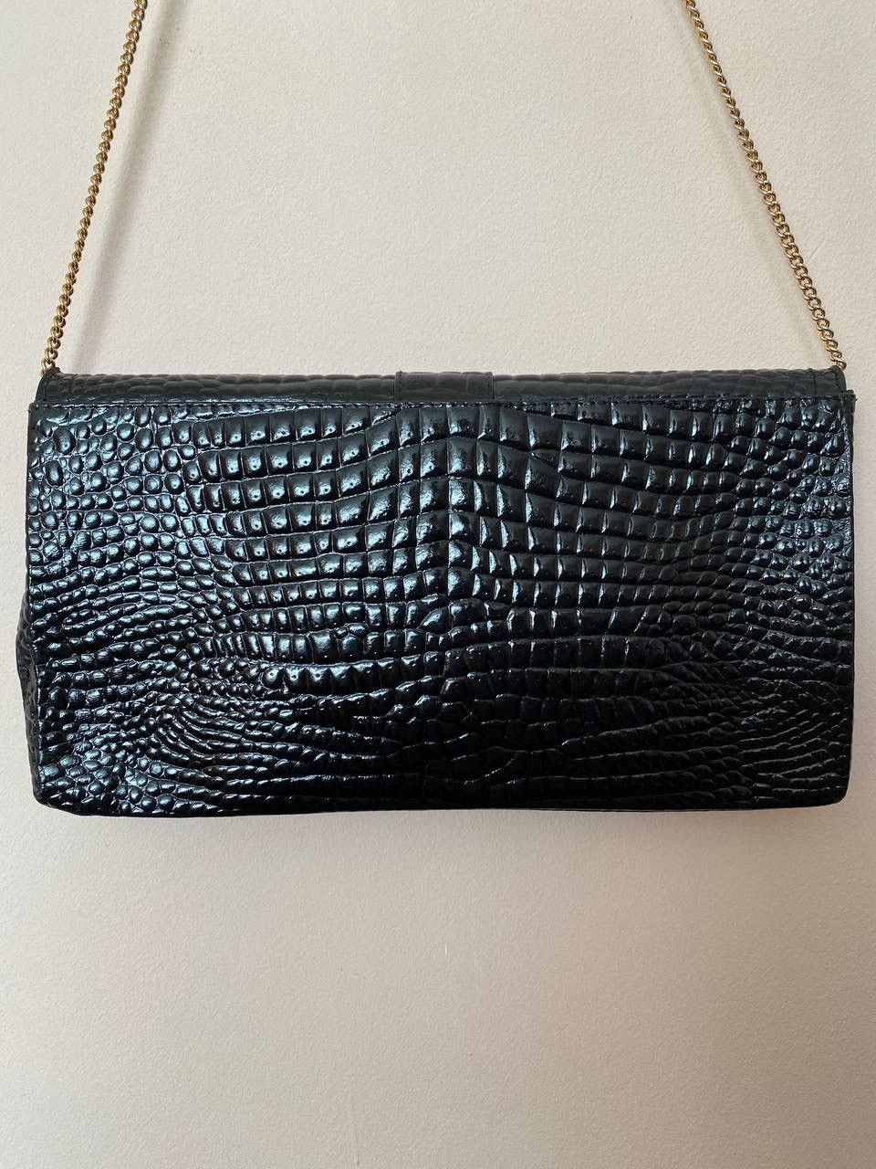 Designer × Vintage 🖤 Vintage Leather Swiss Creation Salko Maroon Gold clutch Size ONE SIZE - 5 Thumbnail