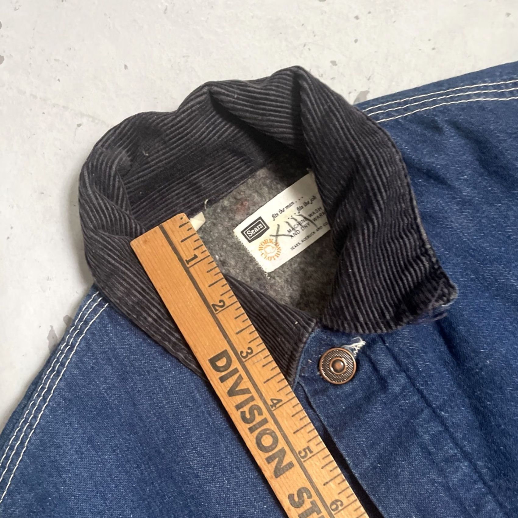 Sears Vintage Sears Denim Workwear Jacket Lined Chore Cotton S Blue Unisex Adults Size S USA 80s 70s 6sn Size US S / EU 44-46 / 1 - 4 Thumbnail