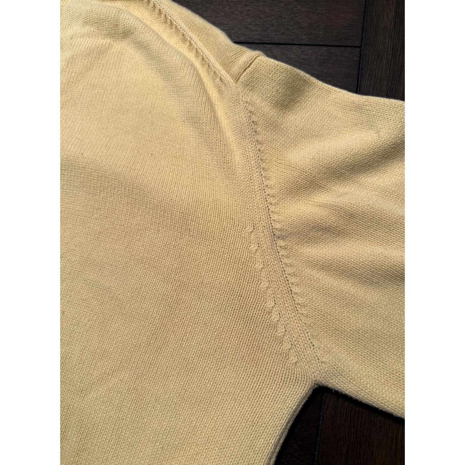 Nautica Nautica Sweater Mens Medium Yellow V-Neck Cotton Pullover Striped Classic Style Size US M / EU 48-50 / 2 - 6 Thumbnail