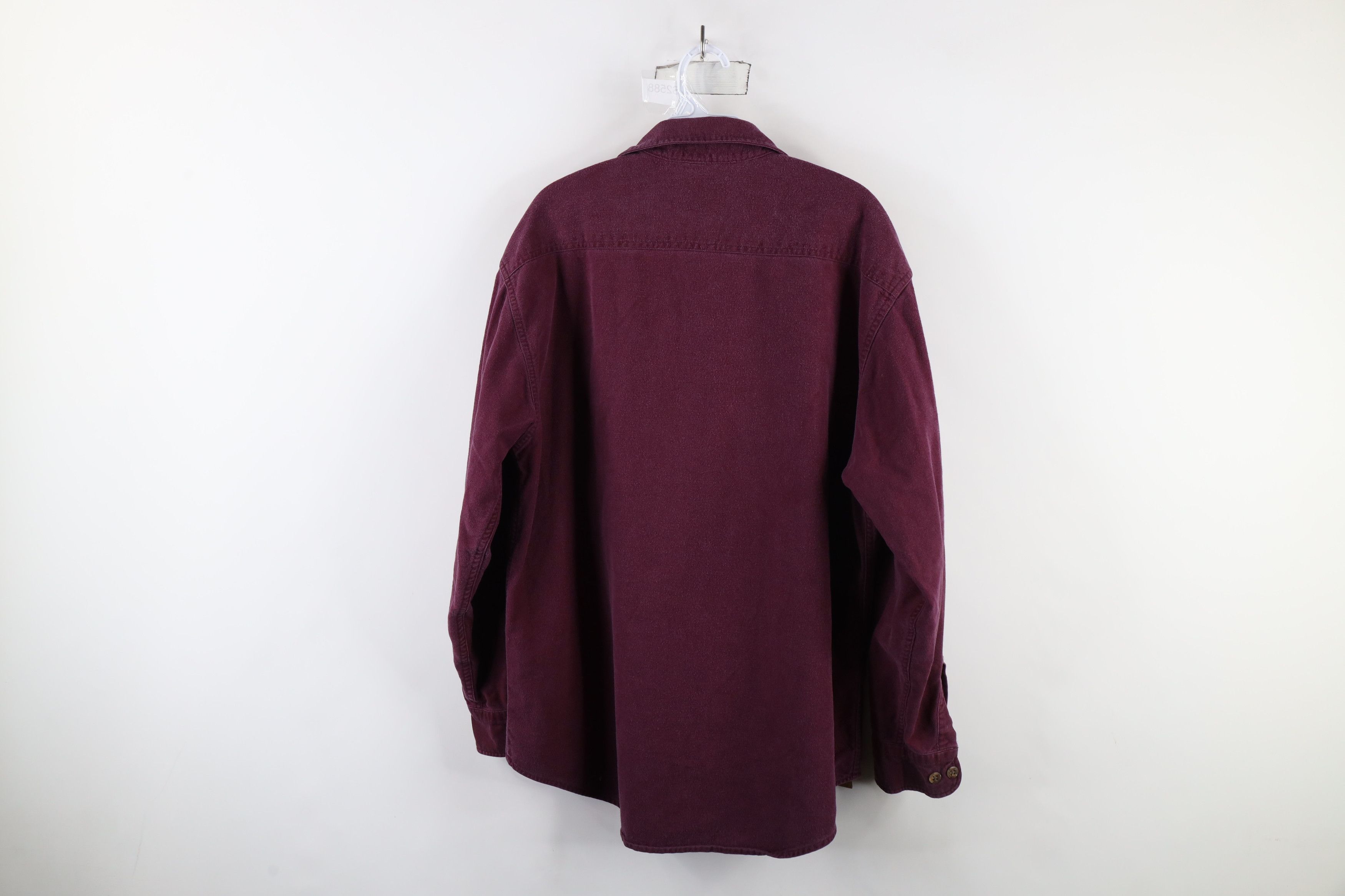 Vintage Vintage 90s Streetwear Heavyweight Cloth Button Shirt Purple Size US L / EU 52-54 / 3 - 12 Thumbnail