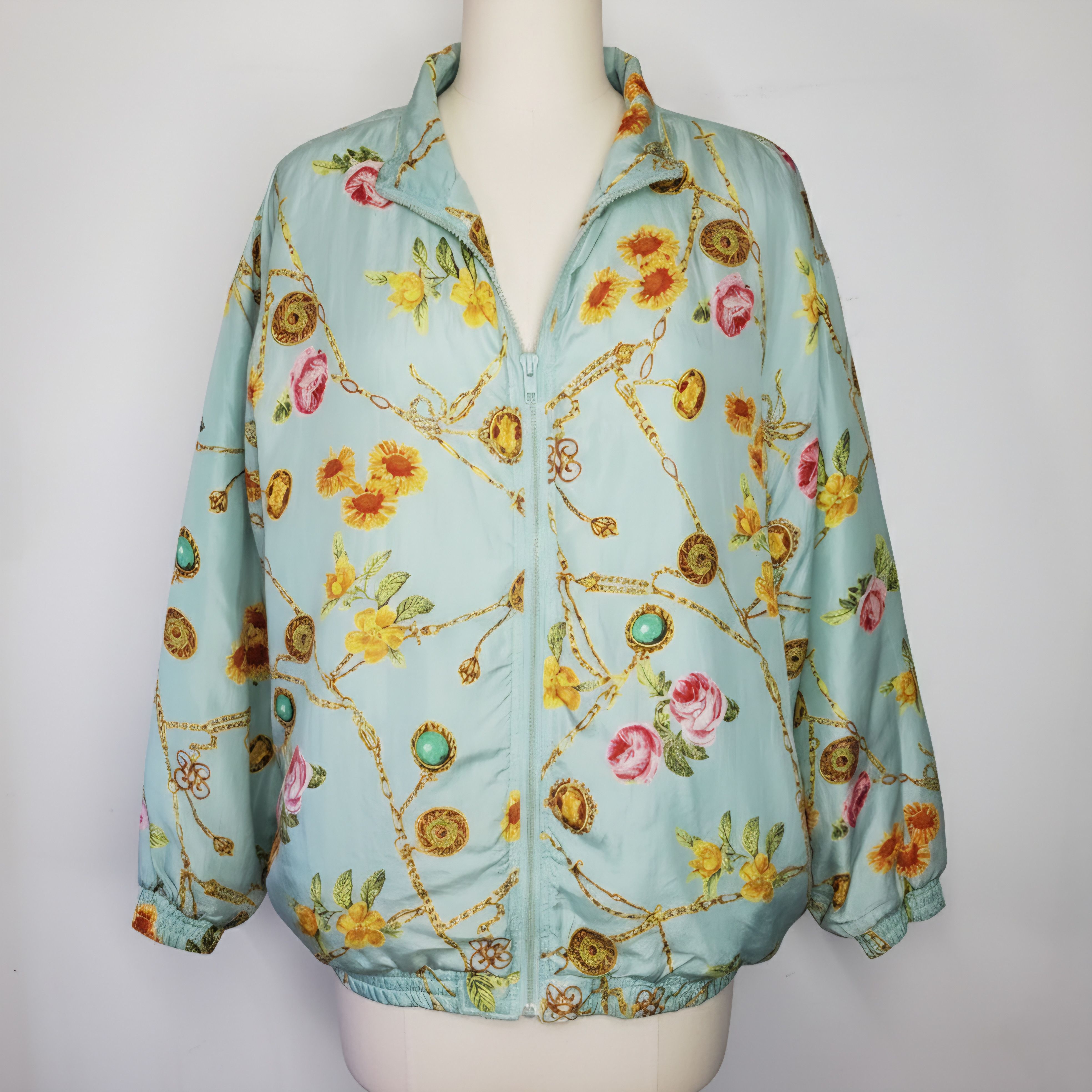 Other Avon Style Size M Windbreaker Jacket 100% Silk Classic Chain Size M / US 6-8 / IT 42-44 - 3 Thumbnail