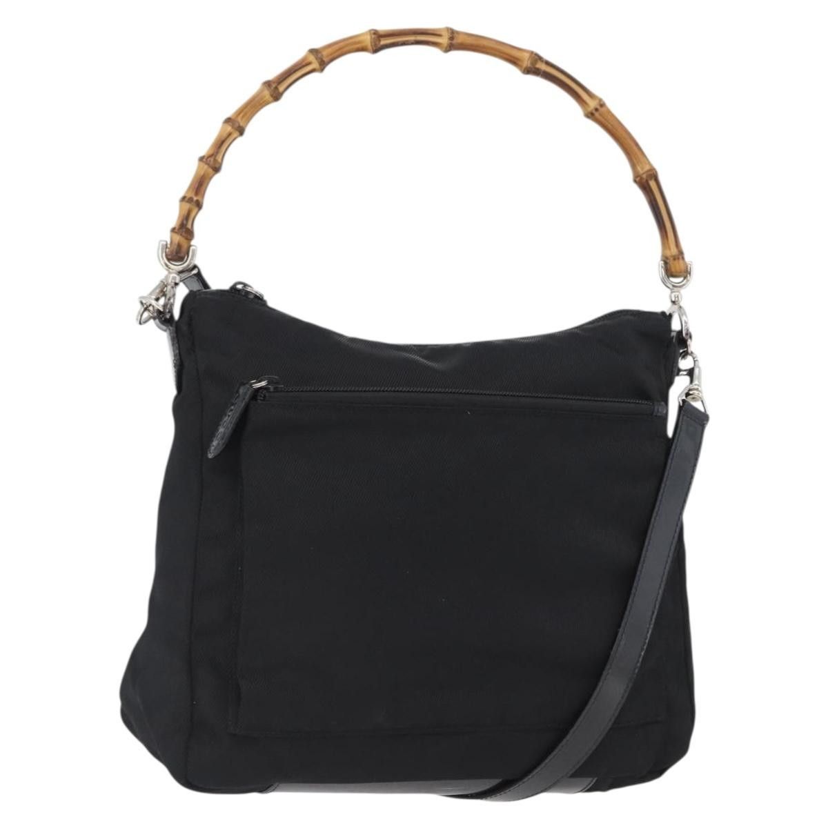 Gucci Gucci Vintage Bamboo Shoulder Nylon Size ONE SIZE - 1 Thumbnail